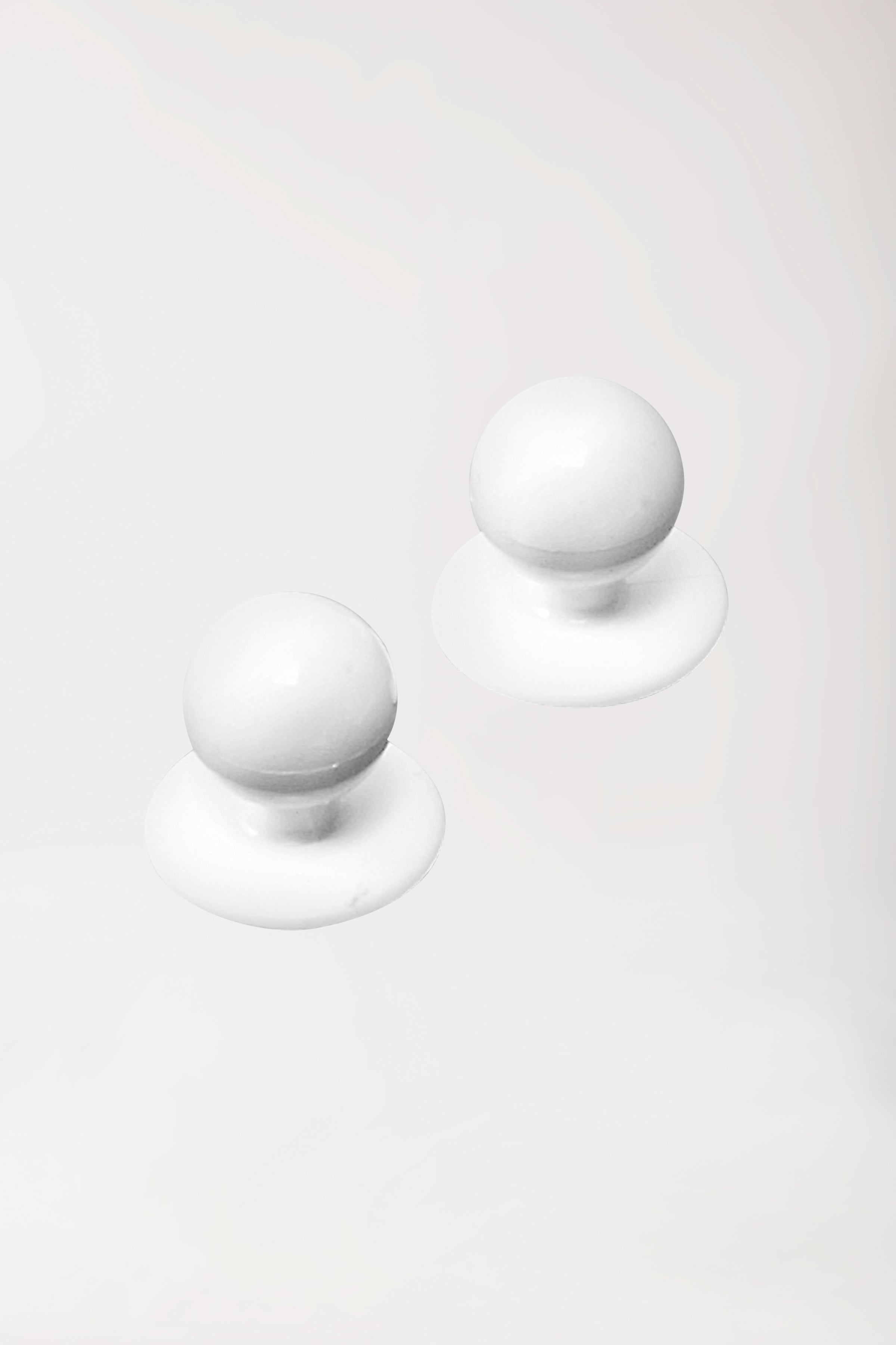 Gastro Kugelknöpfe Unisex - 12 Stück weiß