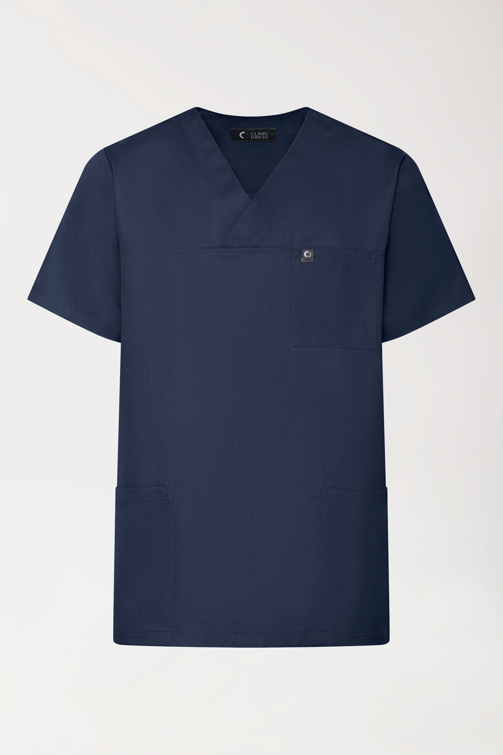 GREEN Stretch Schlupfkasack Unisex - V-Ausschnitt navy, Vorderansicht