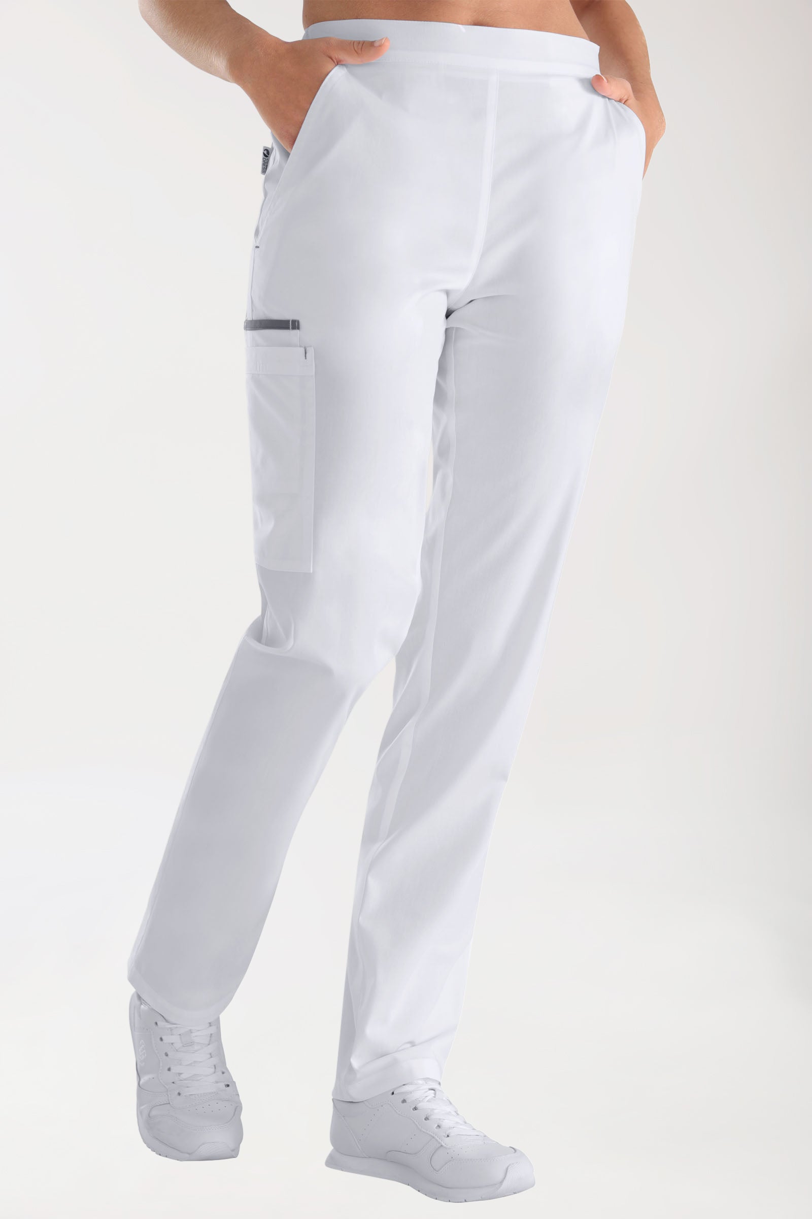 Hose Weiß mit Steingrau Unisex