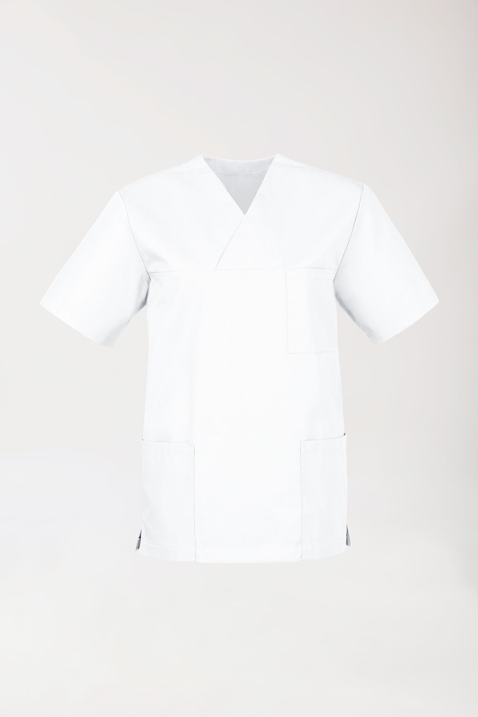 JUST STRONG Schlupfkasack Unisex - V-Ausschnitt weiß