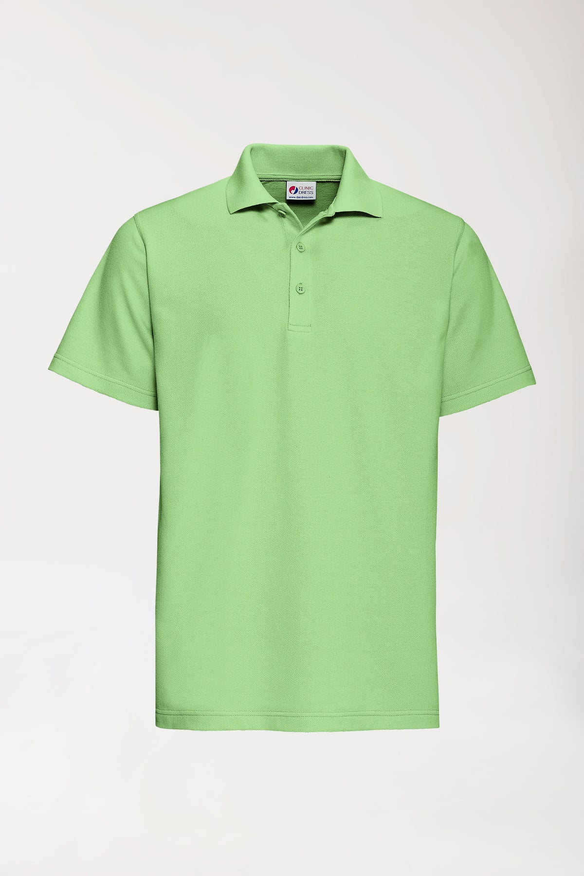 CORE Shirt Unisex - Polokragen apfelgrün, Vorderansicht