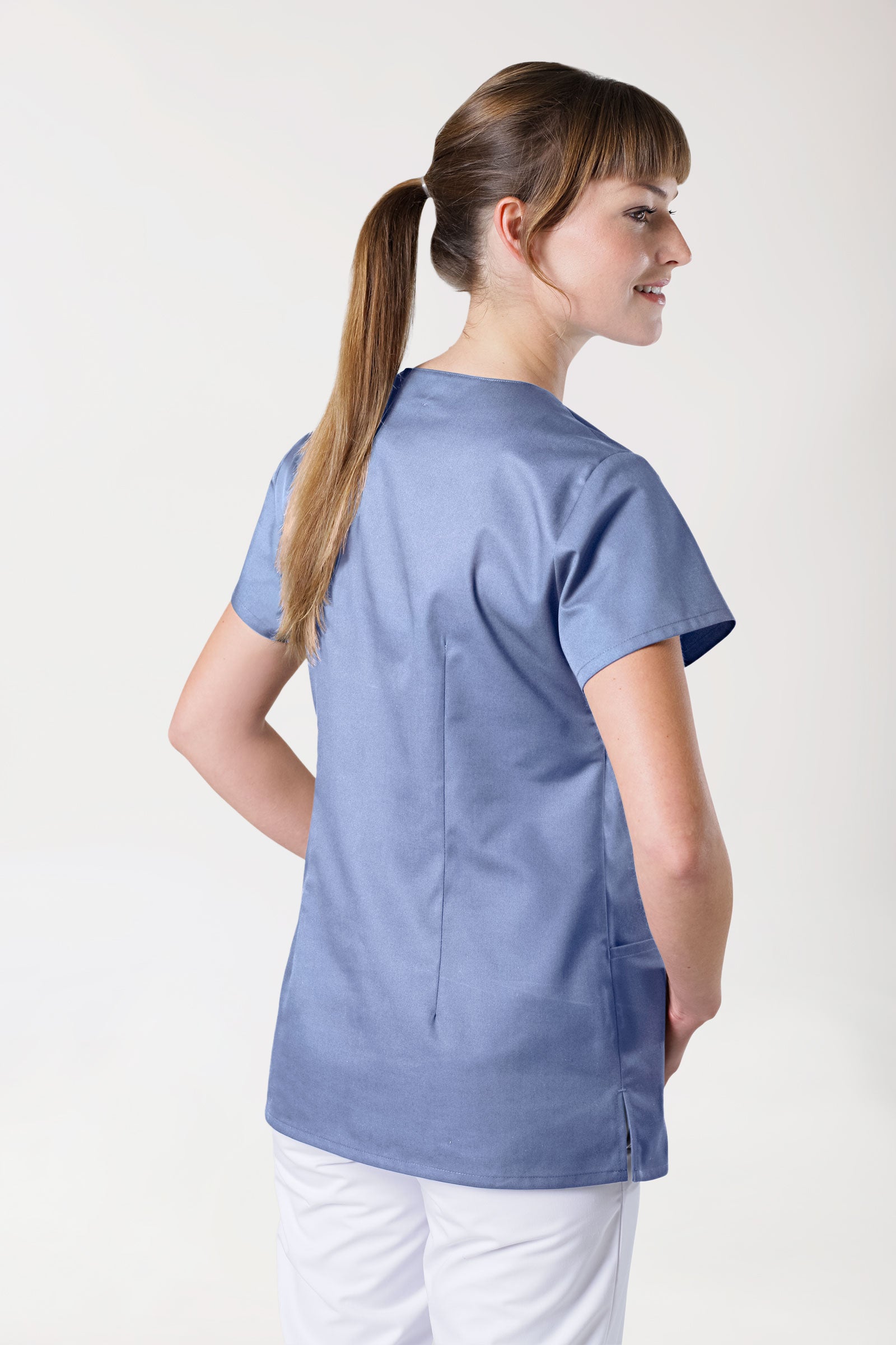 JUST STRONG Schlupfkasack Damen - eckiger Ausschnitt eisblau