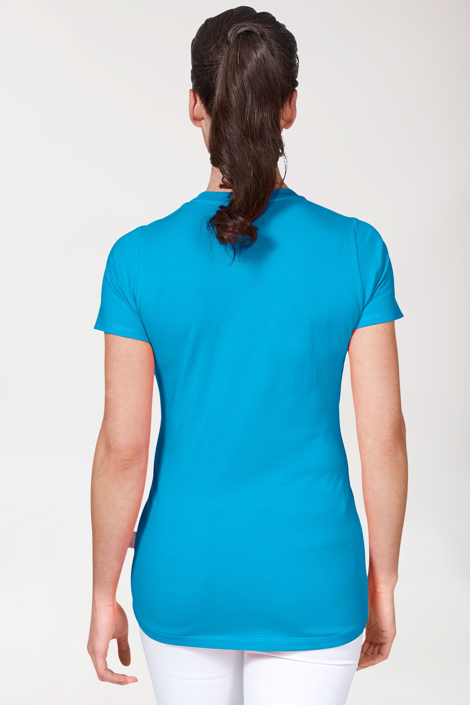 CORE Shirt Damen - Rundhals türkis, Rückansicht 