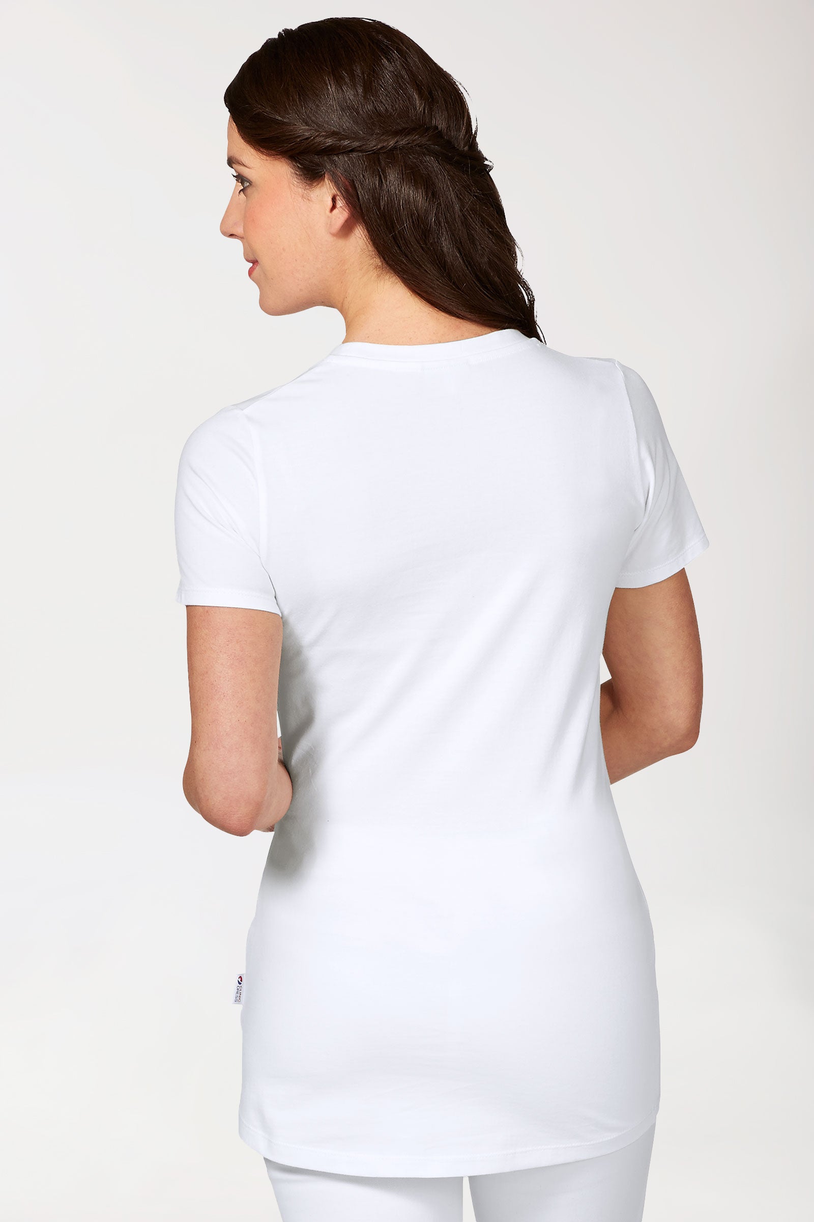 CORE Shirt Damen - Rundhals weiß, Rückansicht 