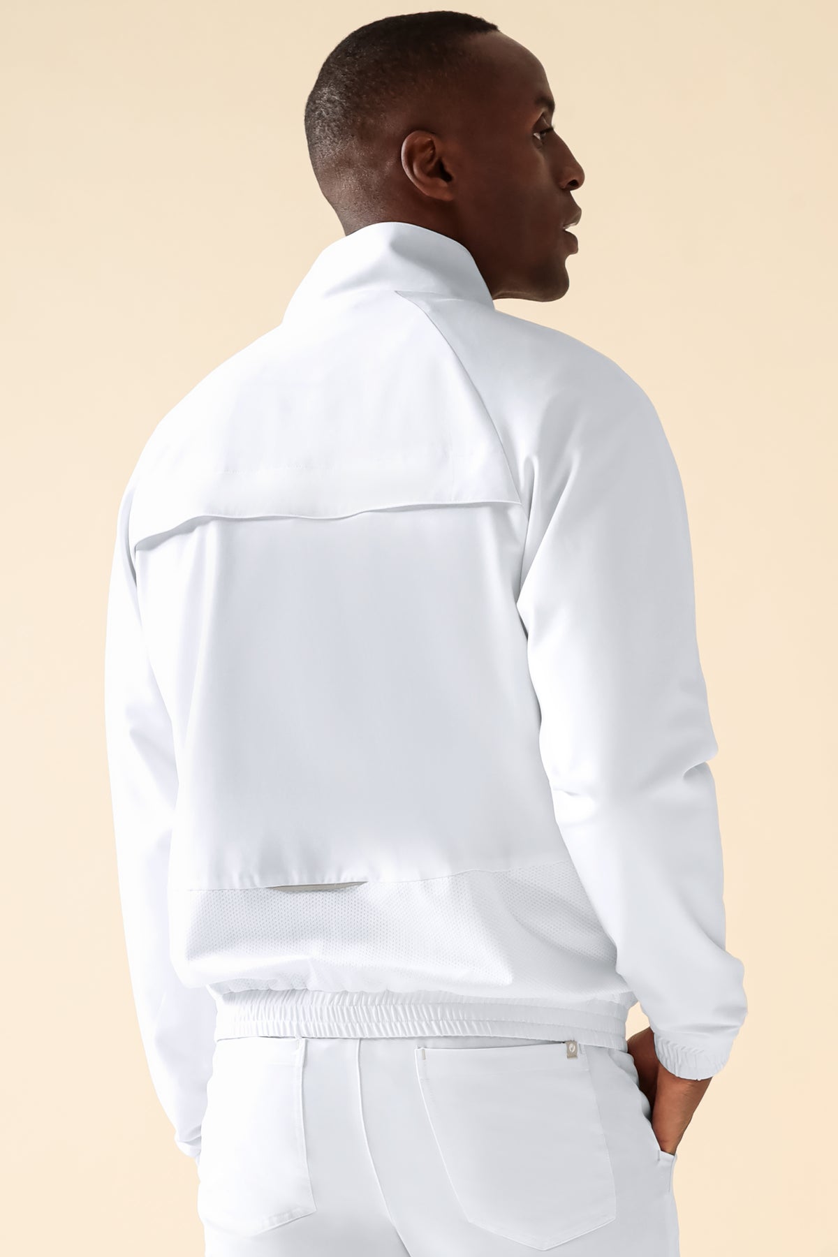 KAERE Blousonjacke Herren - mit elastischen Bündchen weiß