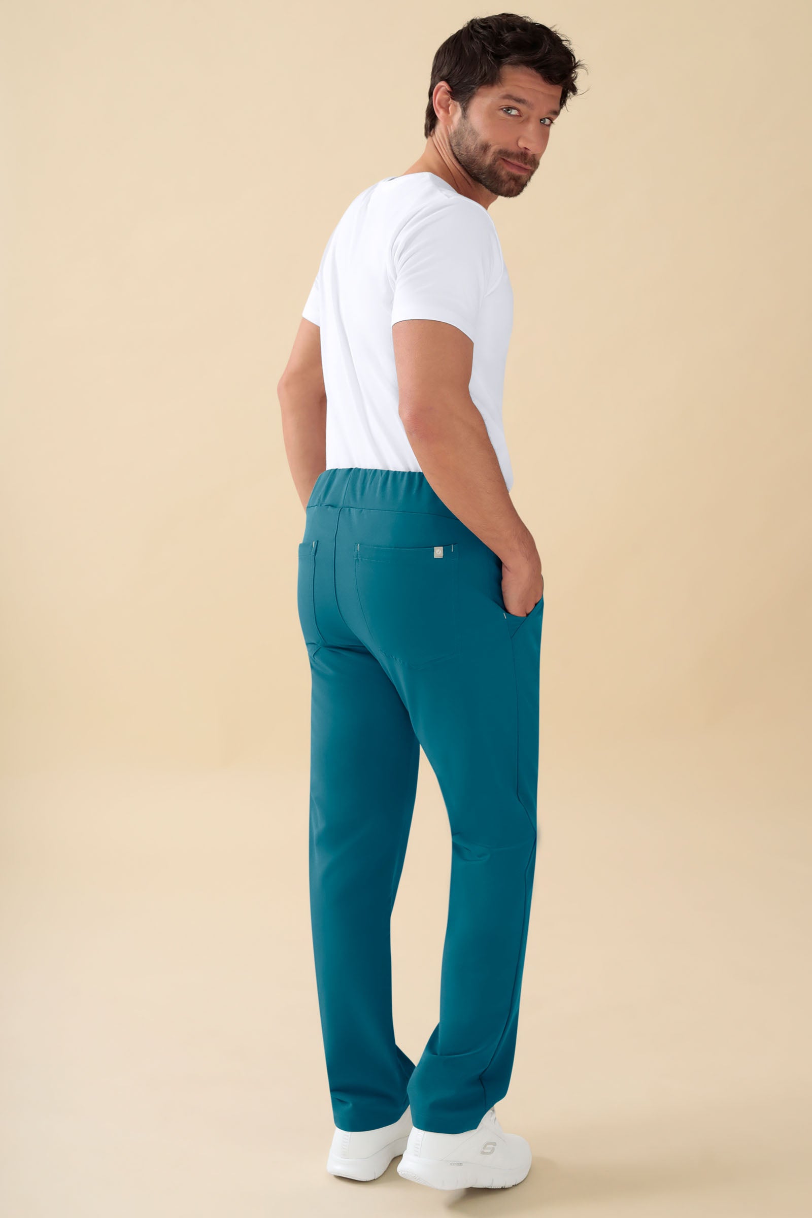 KAERE Hose Herren - gerader Saum Kurzgr. ohne Beintaschen petrol