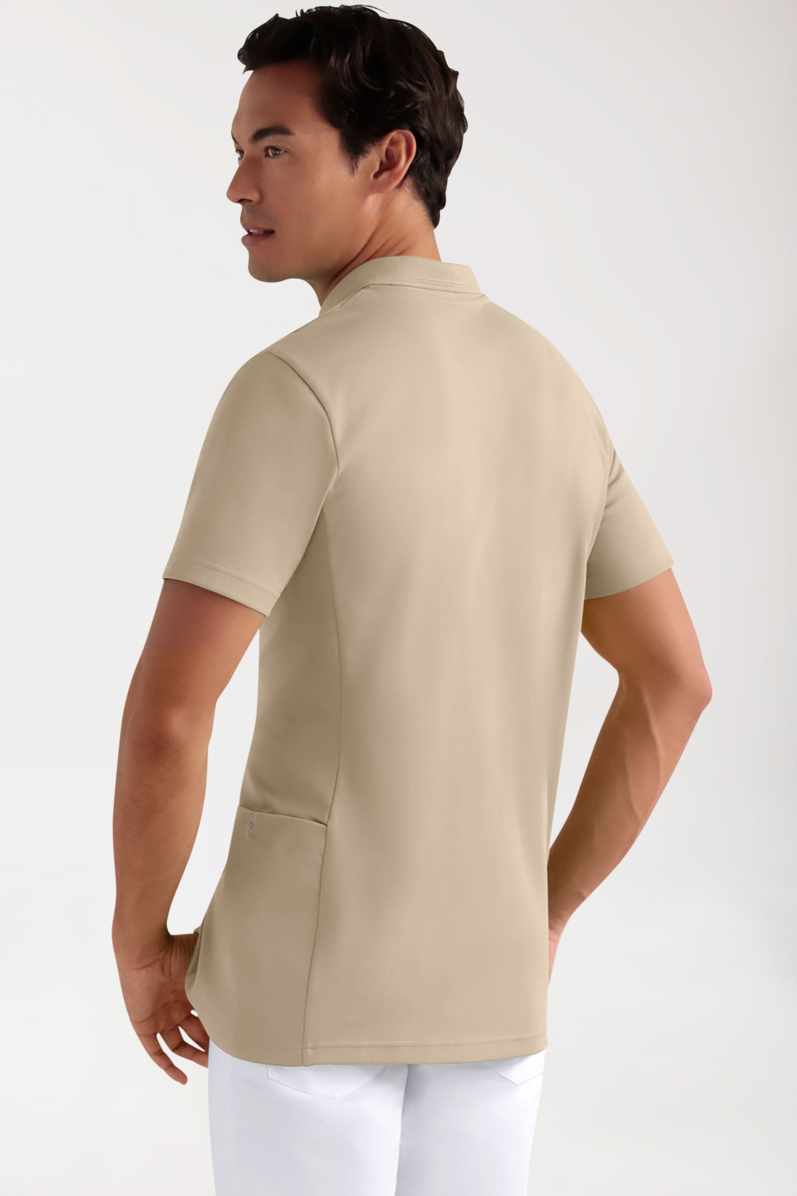 COMFY FLEX Stretch Schlupfkasack Herren - Polokragen sand