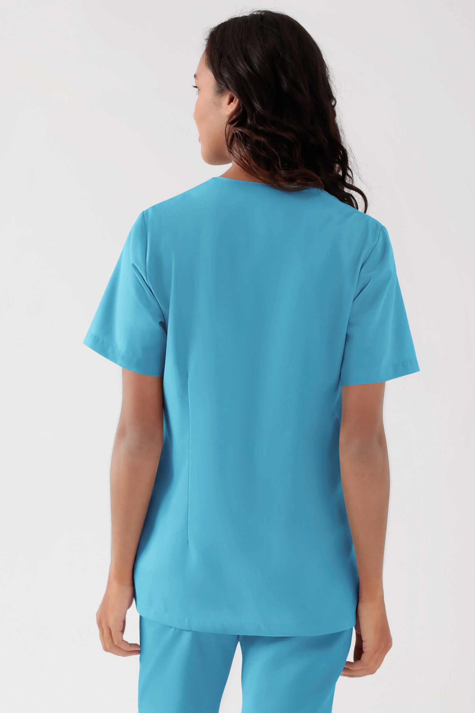 TENCEL™ Schlupfkasack Damen - V-Ausschnitt dark türkis