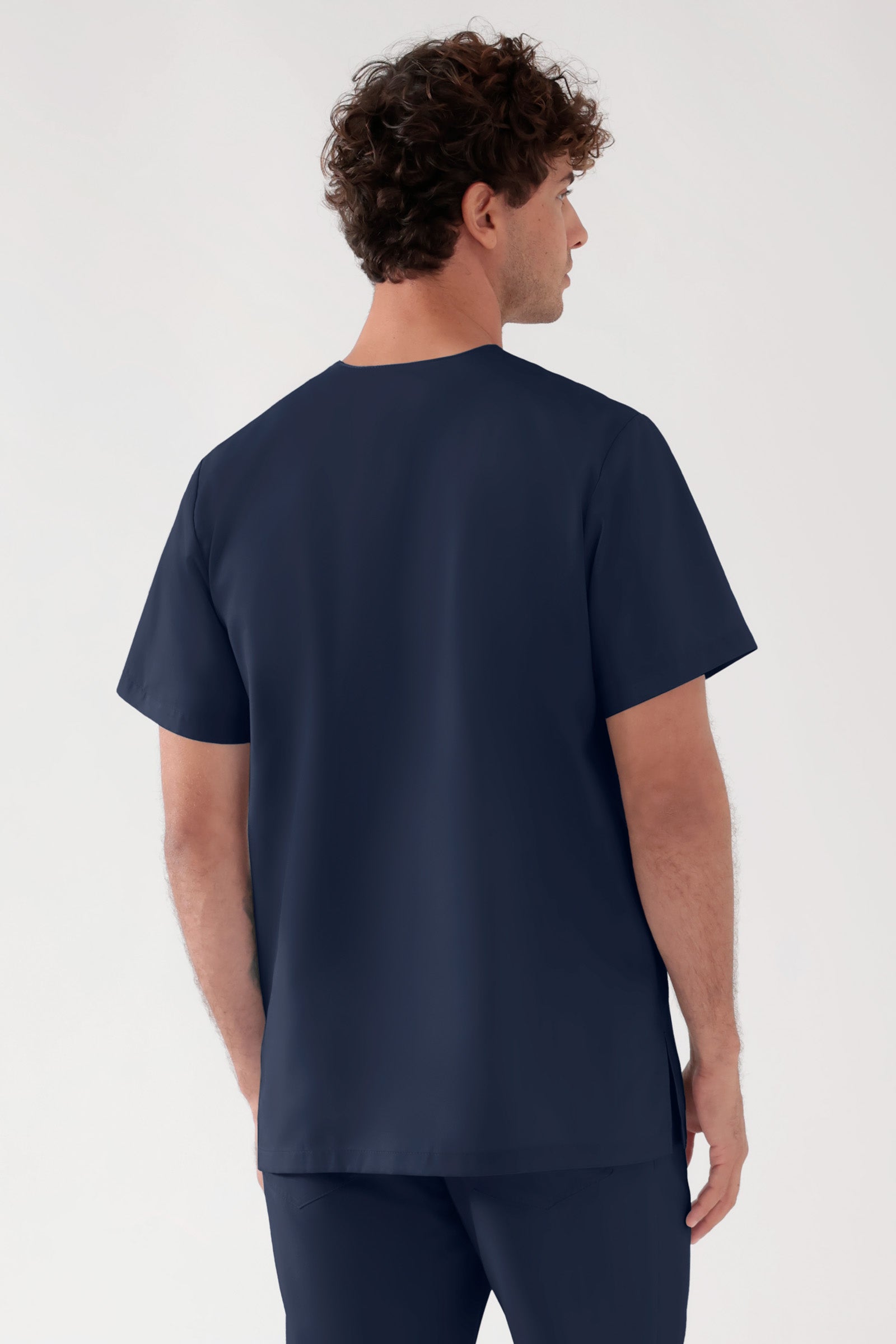 TENCEL™ Schlupfkasack Herren - V-Ausschnitt navy