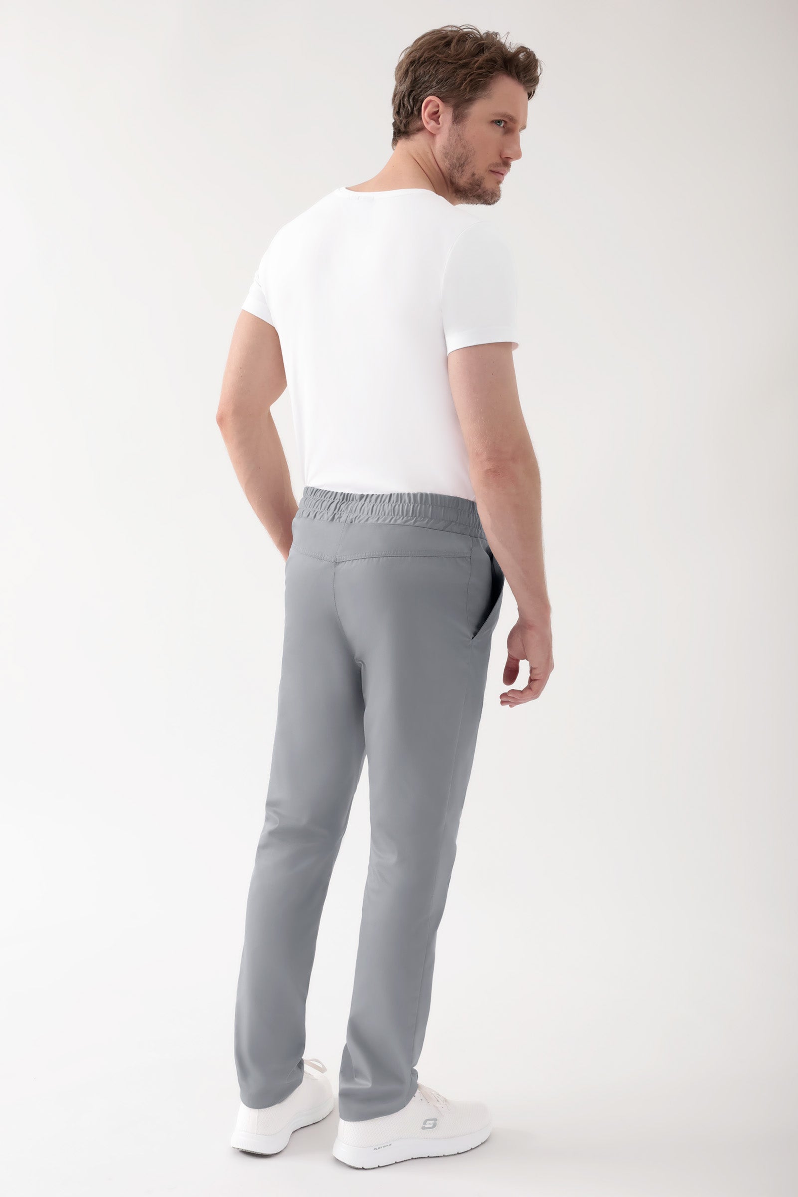 CORE Hose Unisex - hoher Bund grau, Rückansicht 