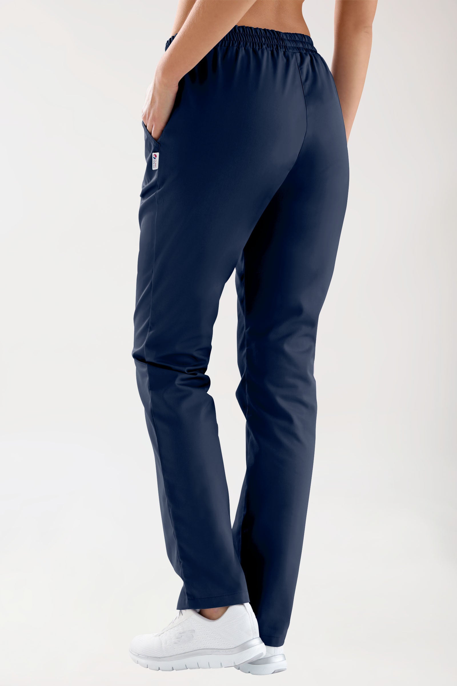 CORE Hose Damen - leicht vertiefter Bund navy, Rückansicht 