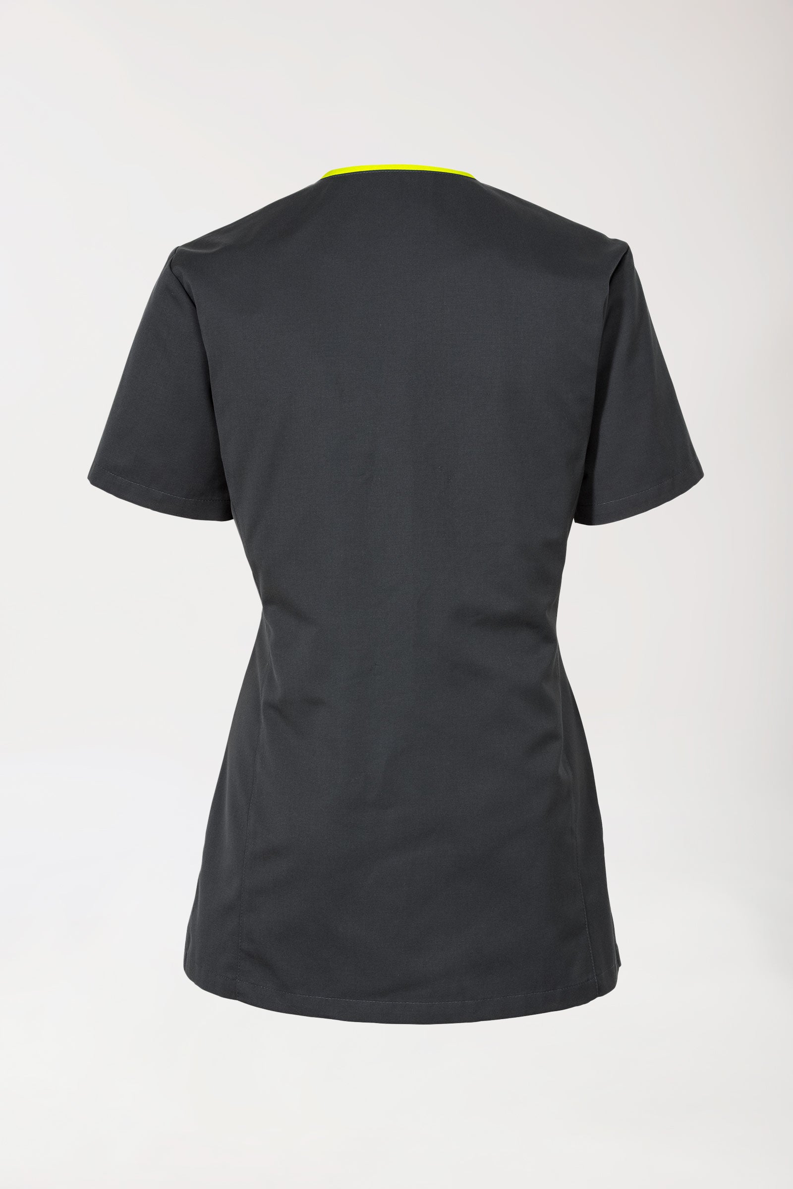 Kasack Damen Anthrazit Limette, Rückansicht 