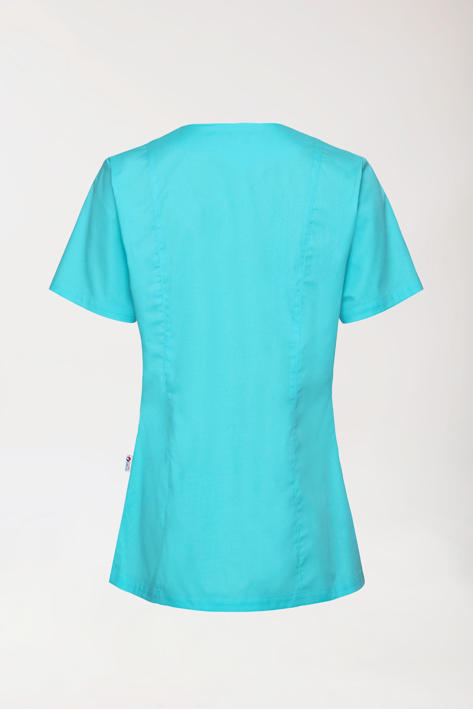 Stretch Kasack Damen - durchgeknöpft curaçao, Rückansicht 