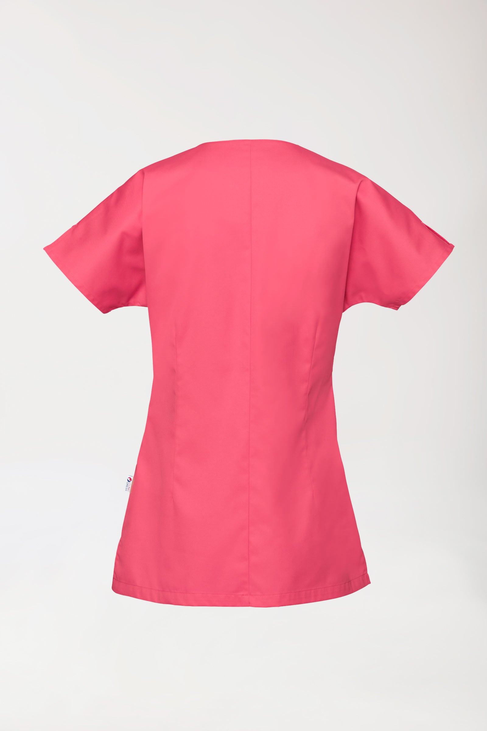 Beauty Kasack Damen - asymmetrische Druckknopfleiste lipstick