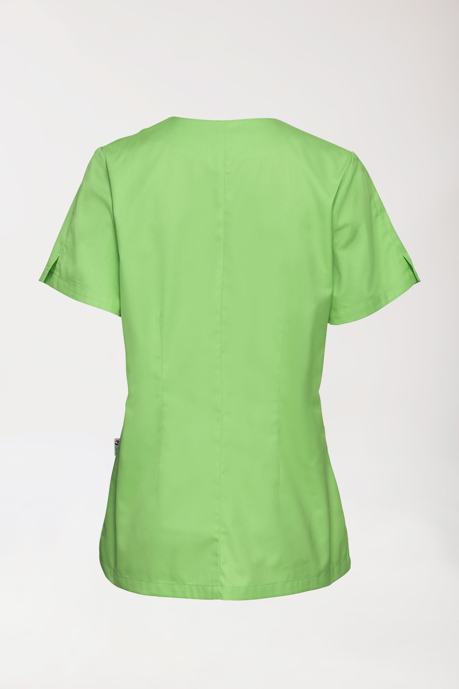 CORE Schlupfkasack Damen curved fit - mit Druckknöpfen apfelgrün