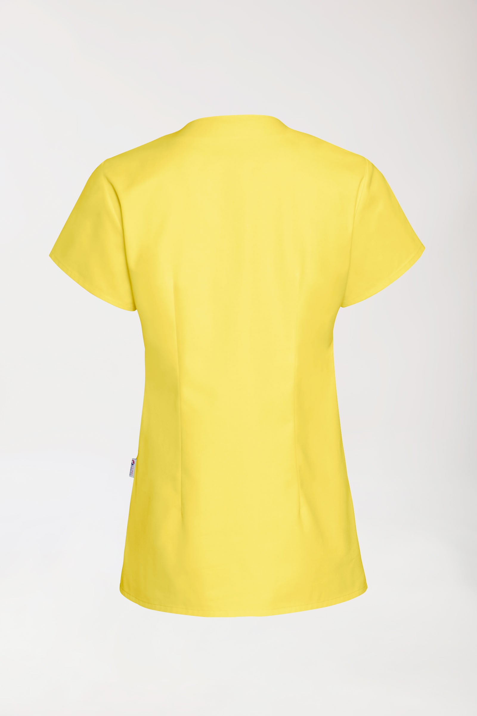 JUST STRONG Schlupfkasack Damen - eckiger Ausschnitt gelb, Rückansicht 