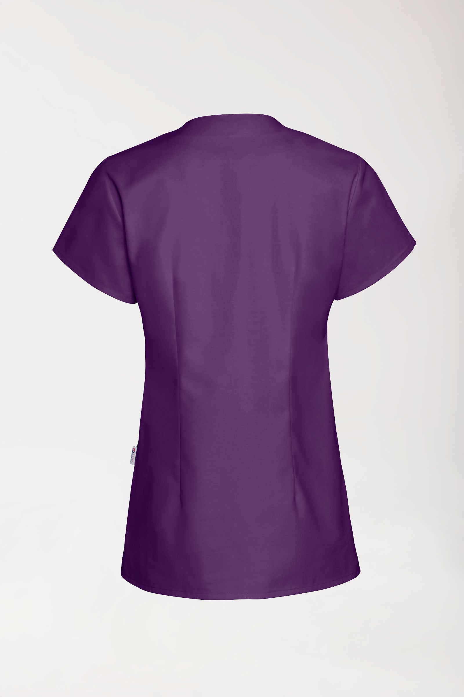 JUST STRONG Schlupfkasack Damen - eckiger Ausschnitt lila, Rückansicht 