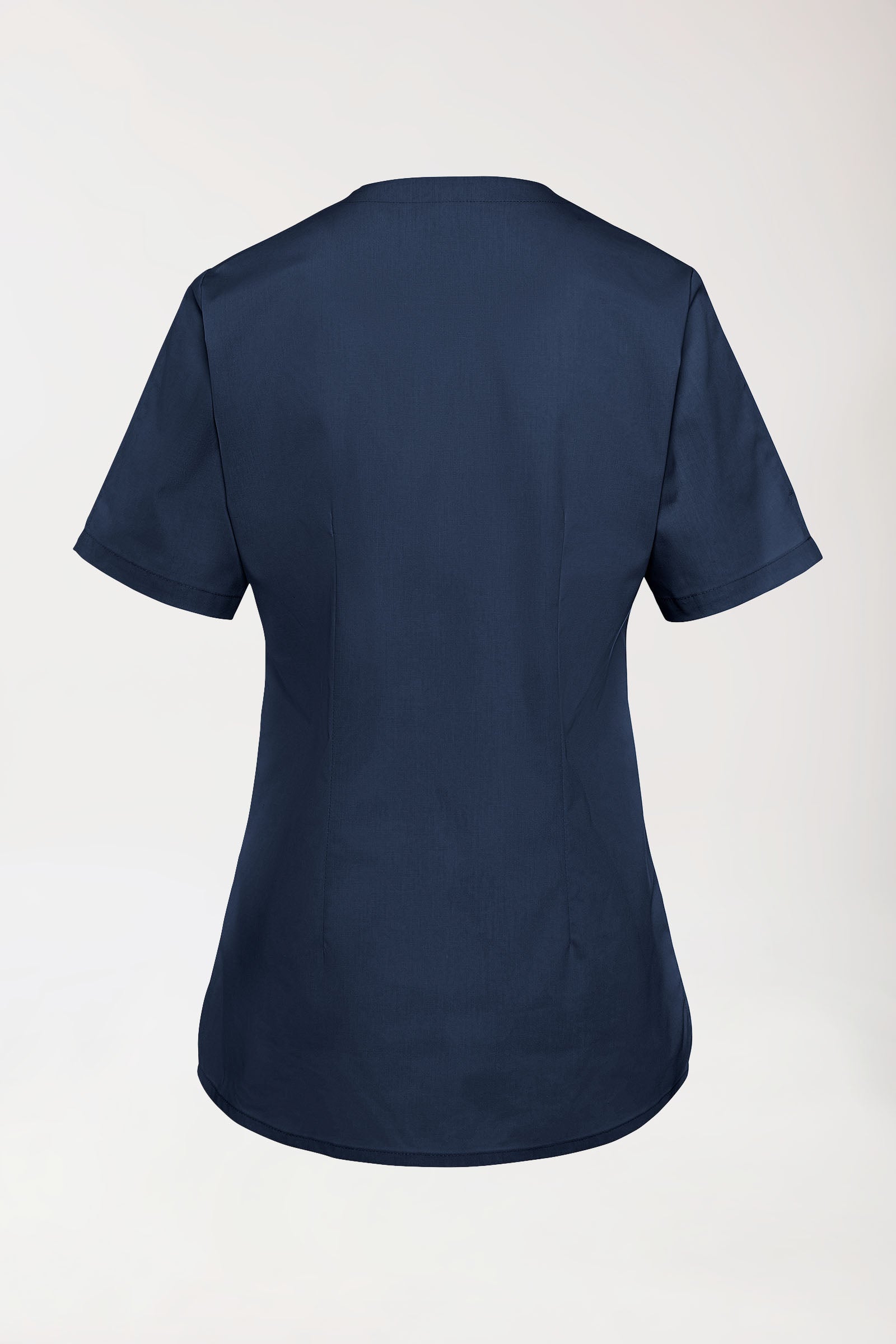Stretch Schlupfkasack Damen - V-Ausschnitt navy, Rückansicht 