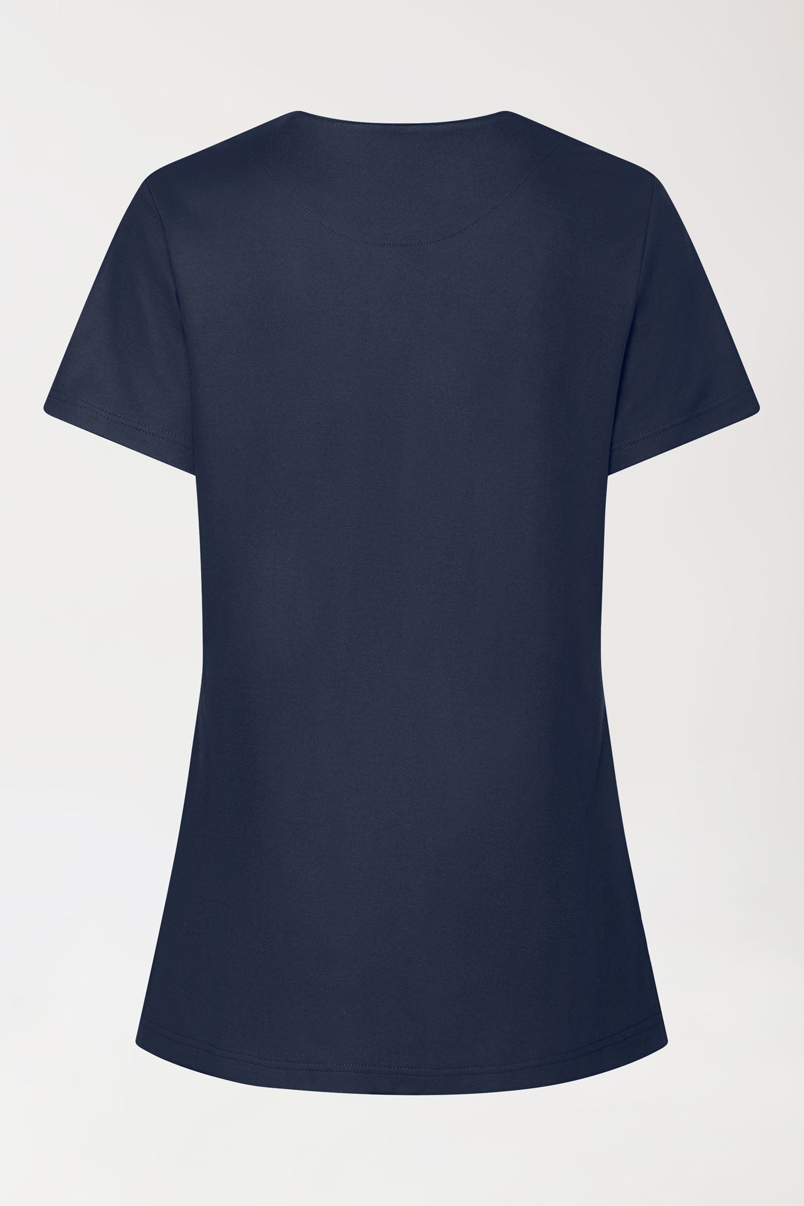 COMFY FLEX Stretch Schlupfkasack Damen - mit Druckknöpfen navy, Rückansicht 