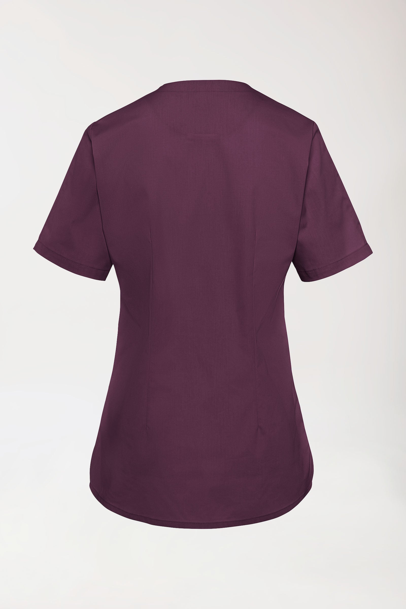 Stretch Schlupfkasack Damen - V-Ausschnitt pflaume