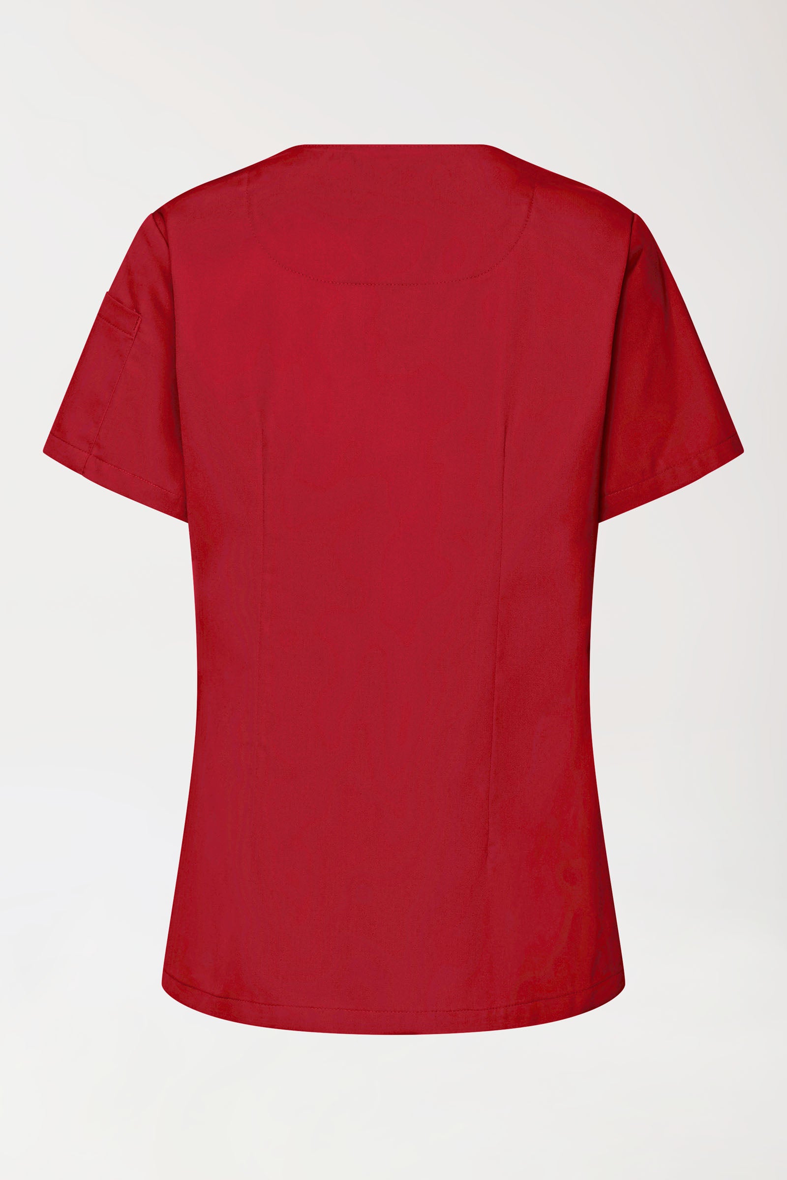 GREEN Stretch Schlupfkasack Damen - V-Ausschnitt rot