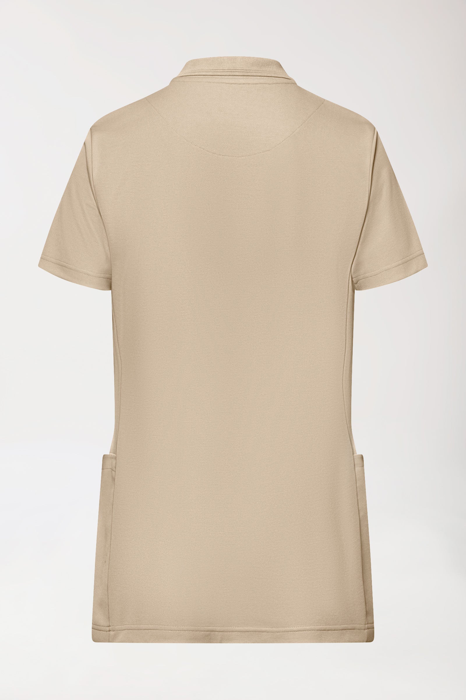 COMFY FLEX Stretch Schlupfkasack Damen - Polokragen sand, Rückansicht 