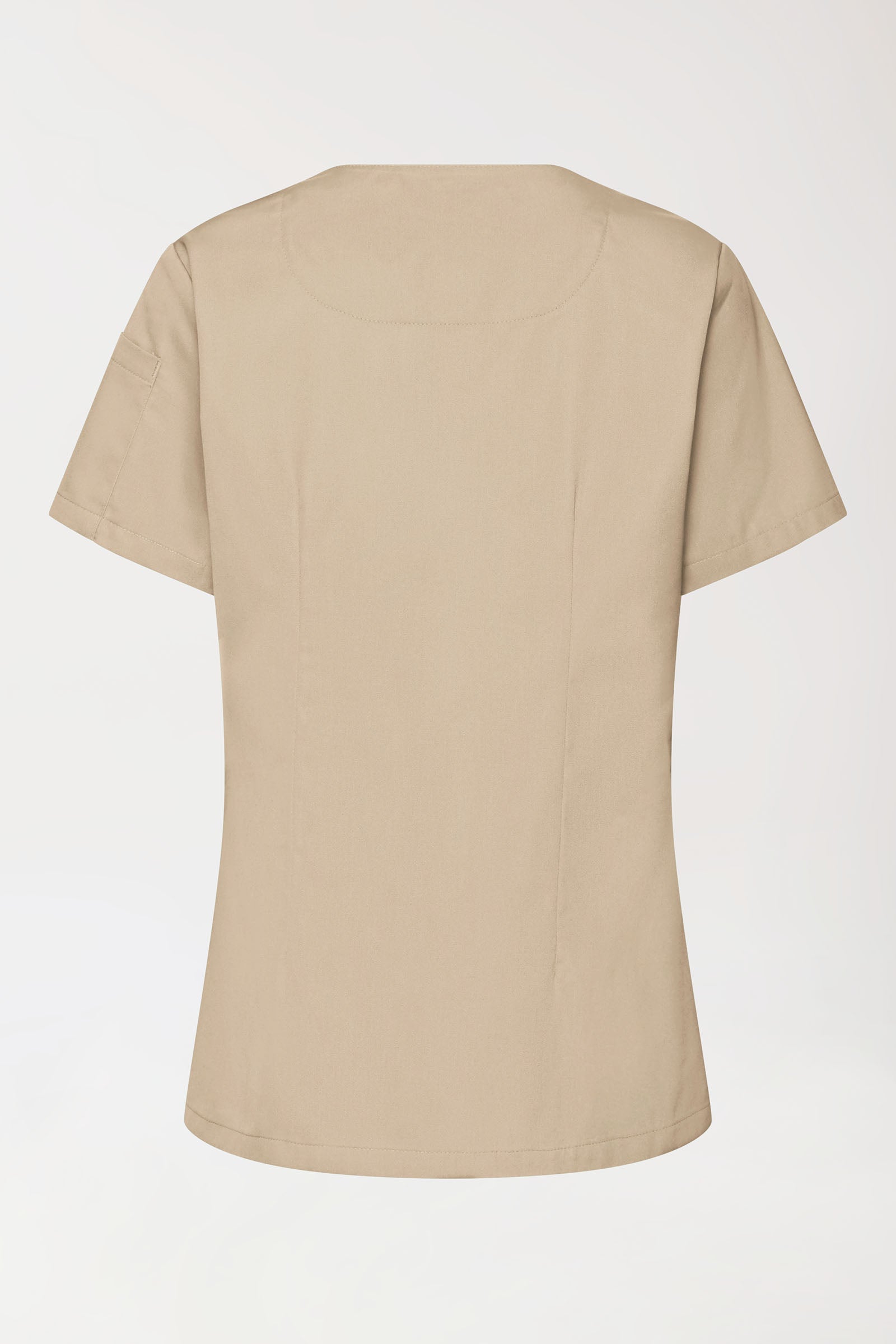 GREEN Stretch Schlupfkasack Damen - V-Ausschnitt sand, Rückansicht 