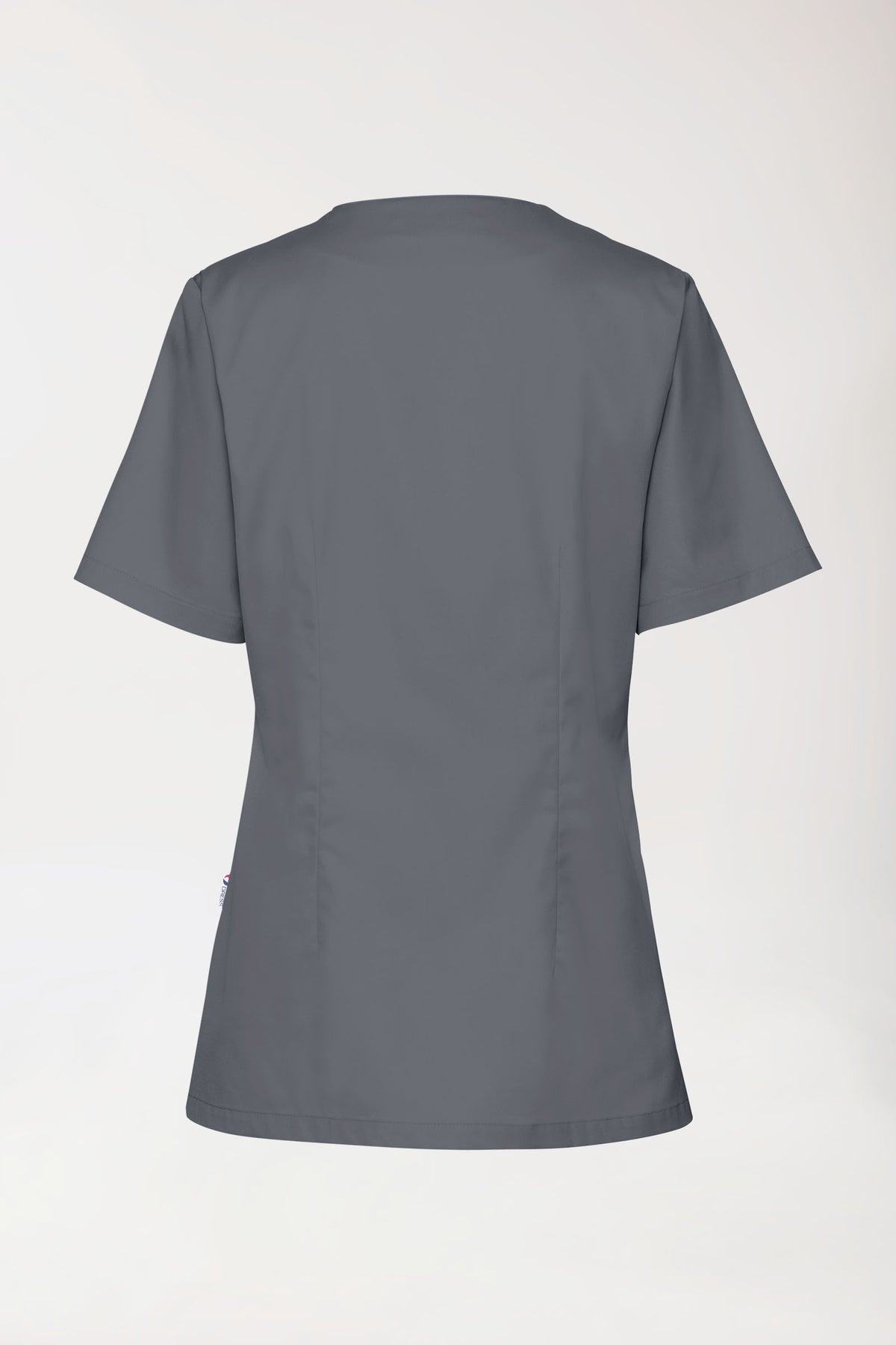 CORE Schlupfkasack Damen - Herzausschnitt steingrau, Rückansicht 