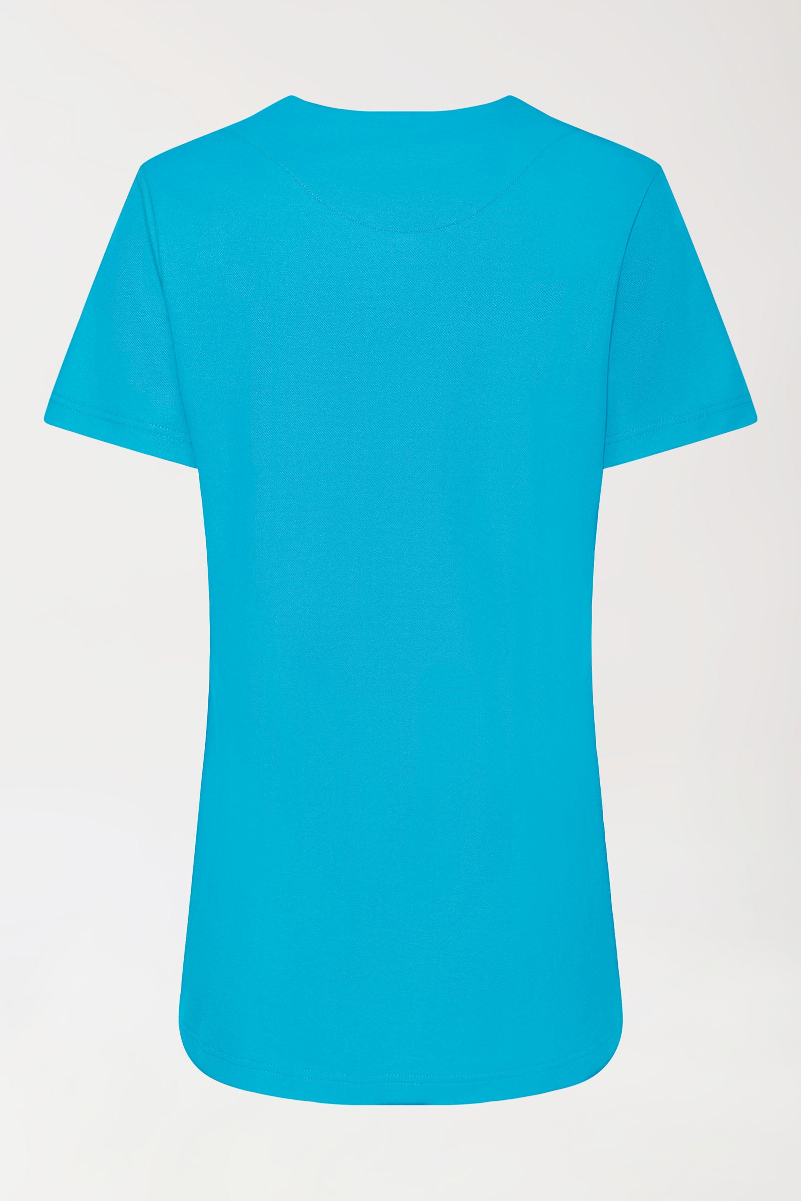COMFY FLEX Stretch Schlupfkasack Damen - Herzausschnitt türkis, Rückansicht 