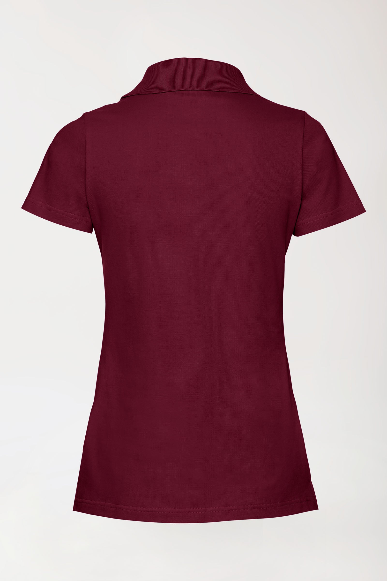Stretch Shirt Damen - Polokragen bordeaux