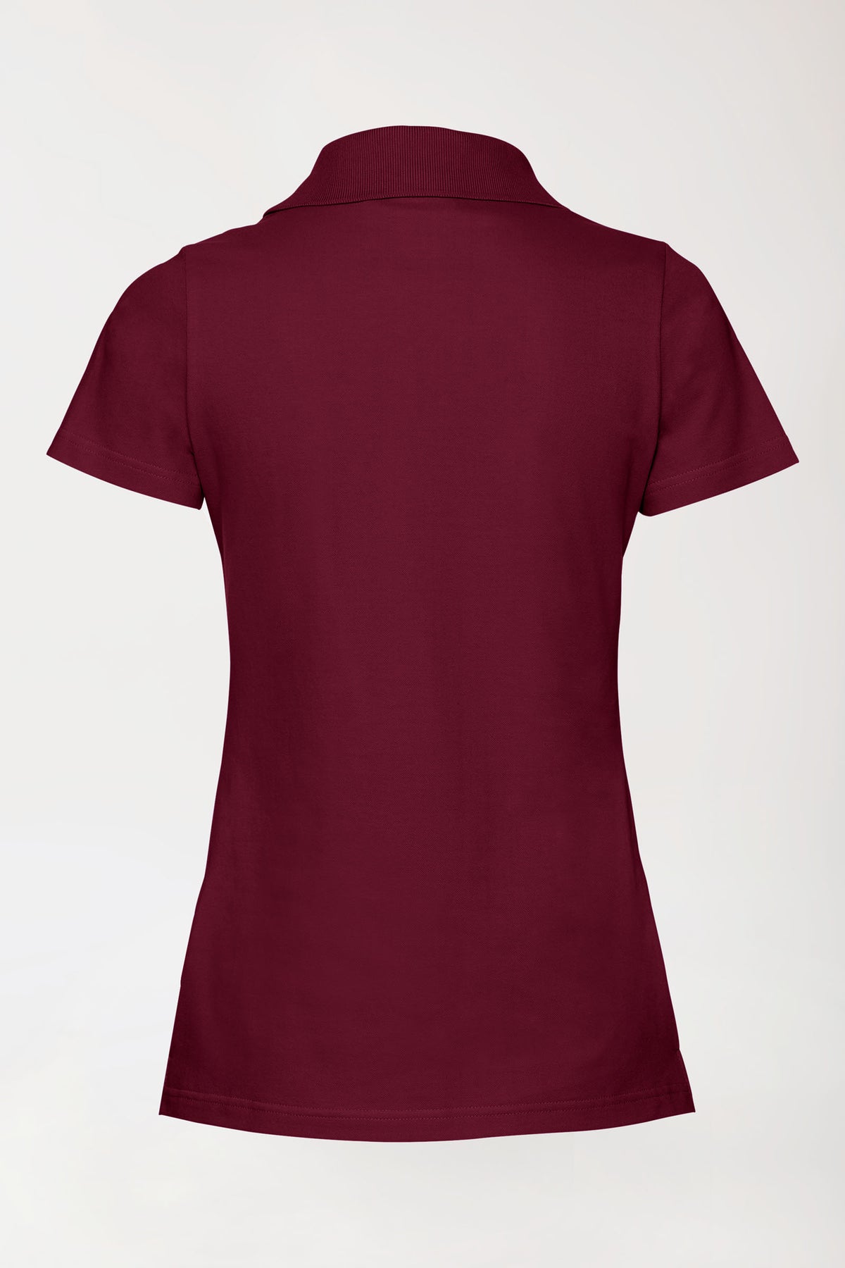 Stretch Shirt Damen - Polokragen bordeaux, Rückansicht 