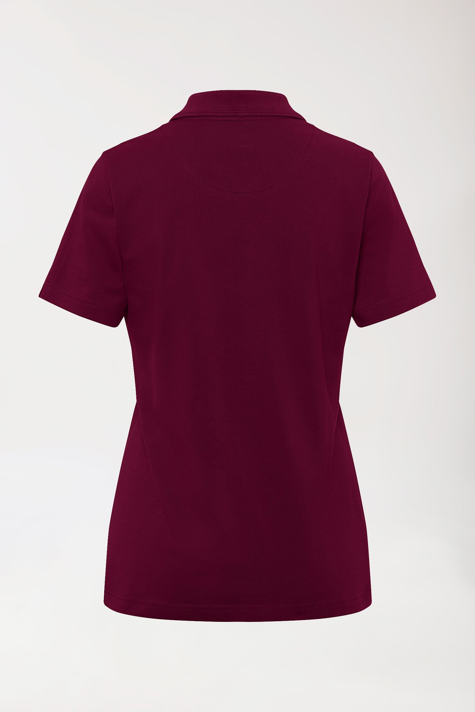 COMFY FLEX Stretch Shirt Damen - Polokragen bordeaux, Rückansicht 