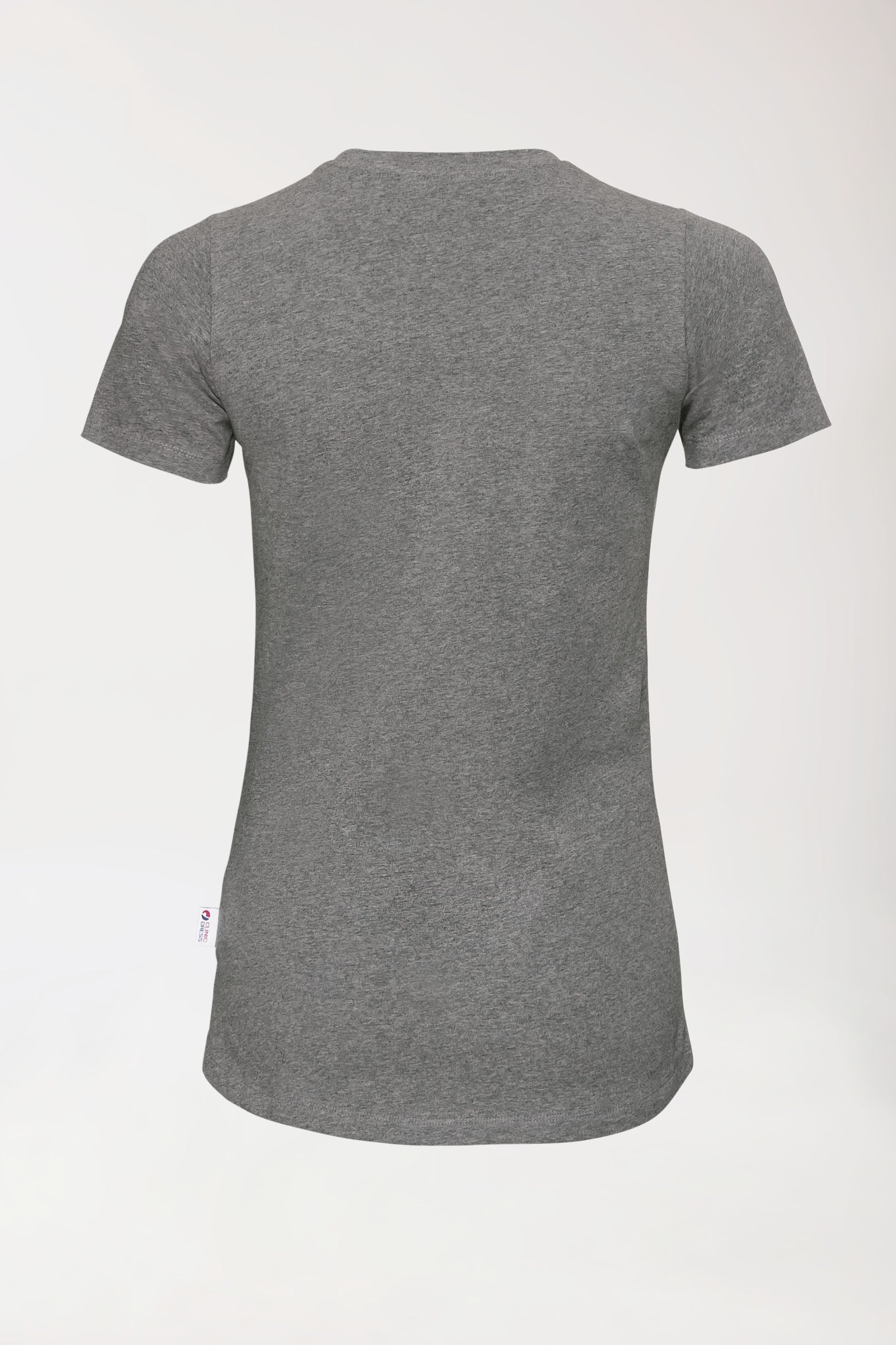 CORE Shirt Damen - Rundhals dunkelgrau melange, Rückansicht 