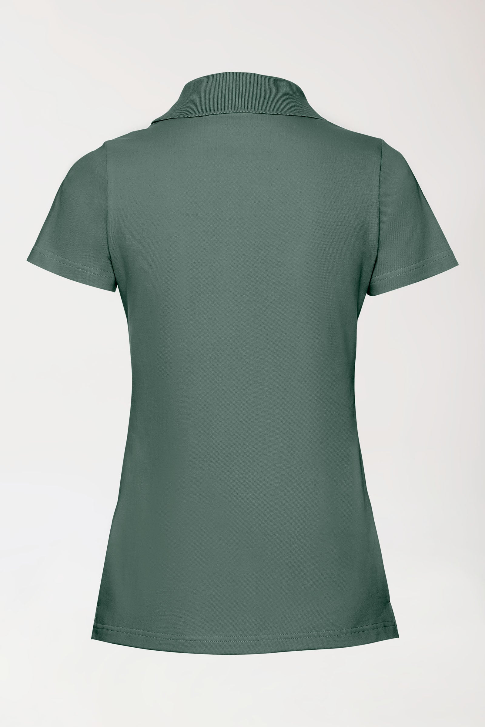 Stretch Shirt Damen - Polokragen dunkelgrün