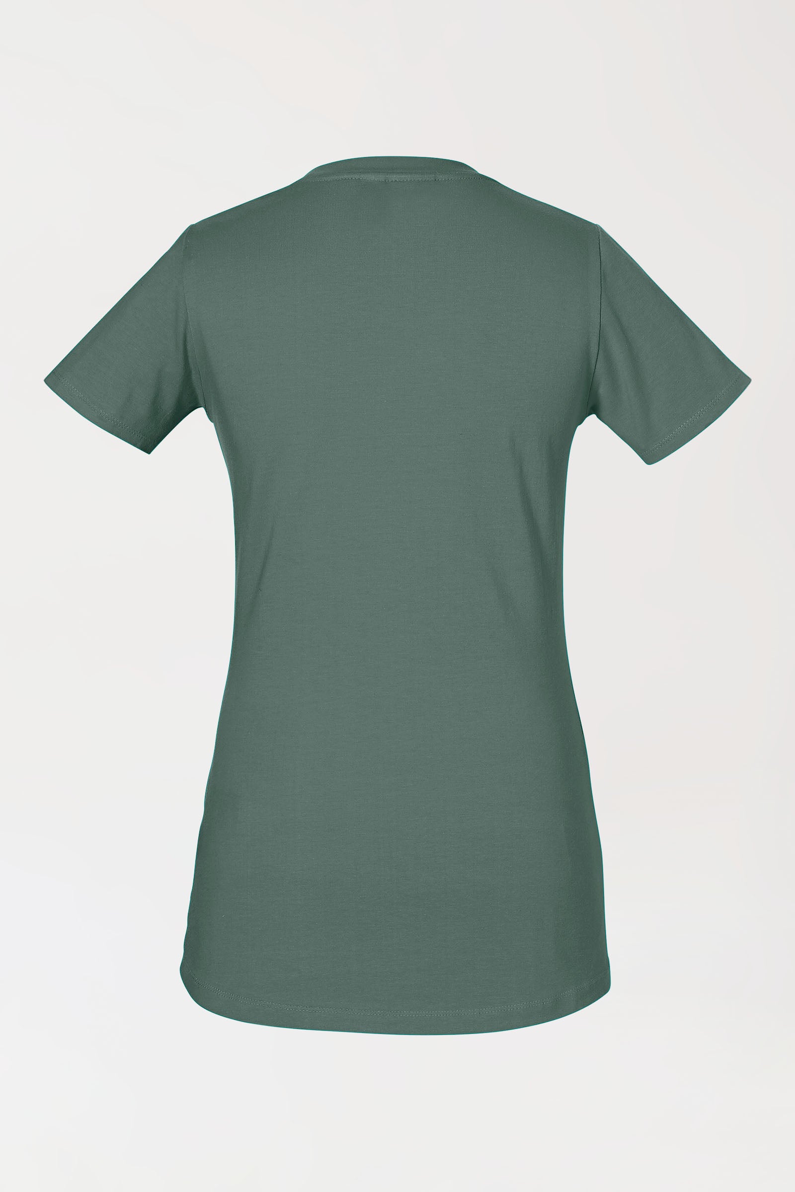 CORE Shirt Damen - Rundhalsausschnitt dunkelgrün, Rückansicht 