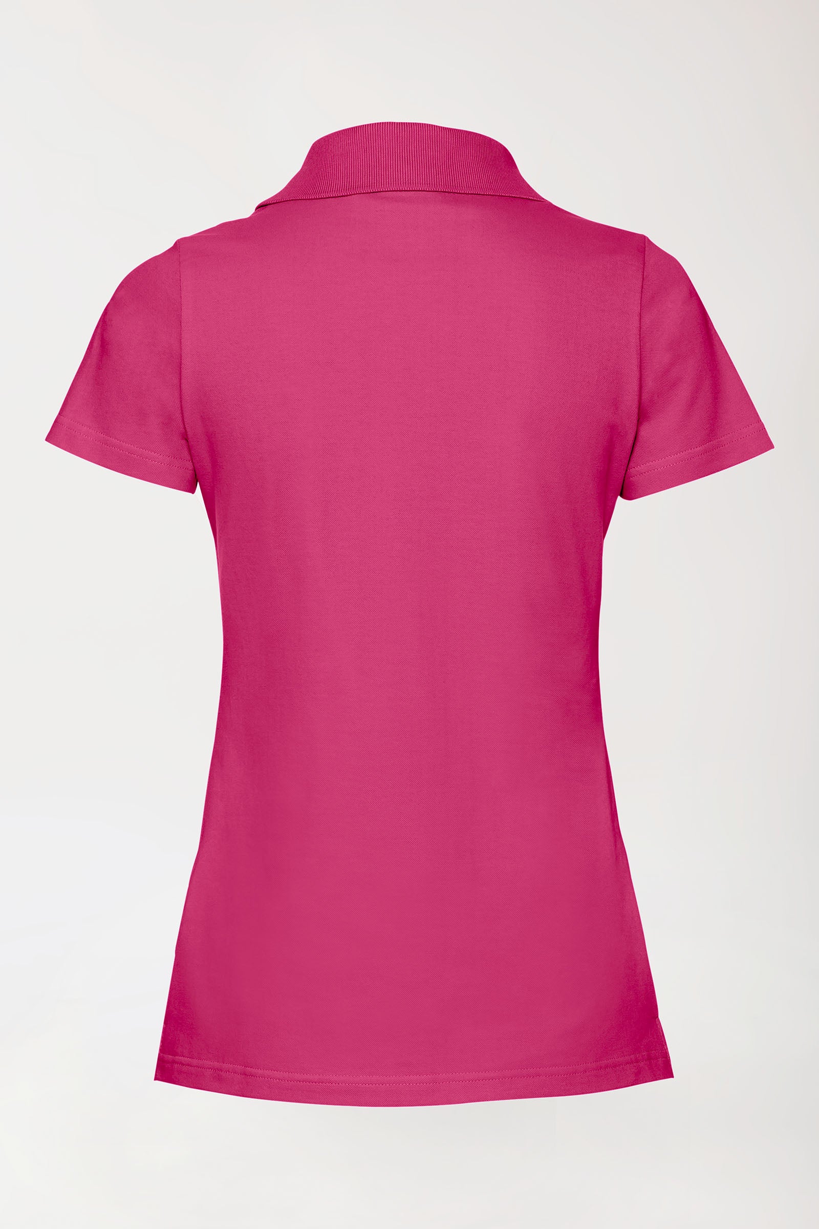 Stretch Shirt Damen - Polokragen pink, Rückansicht 