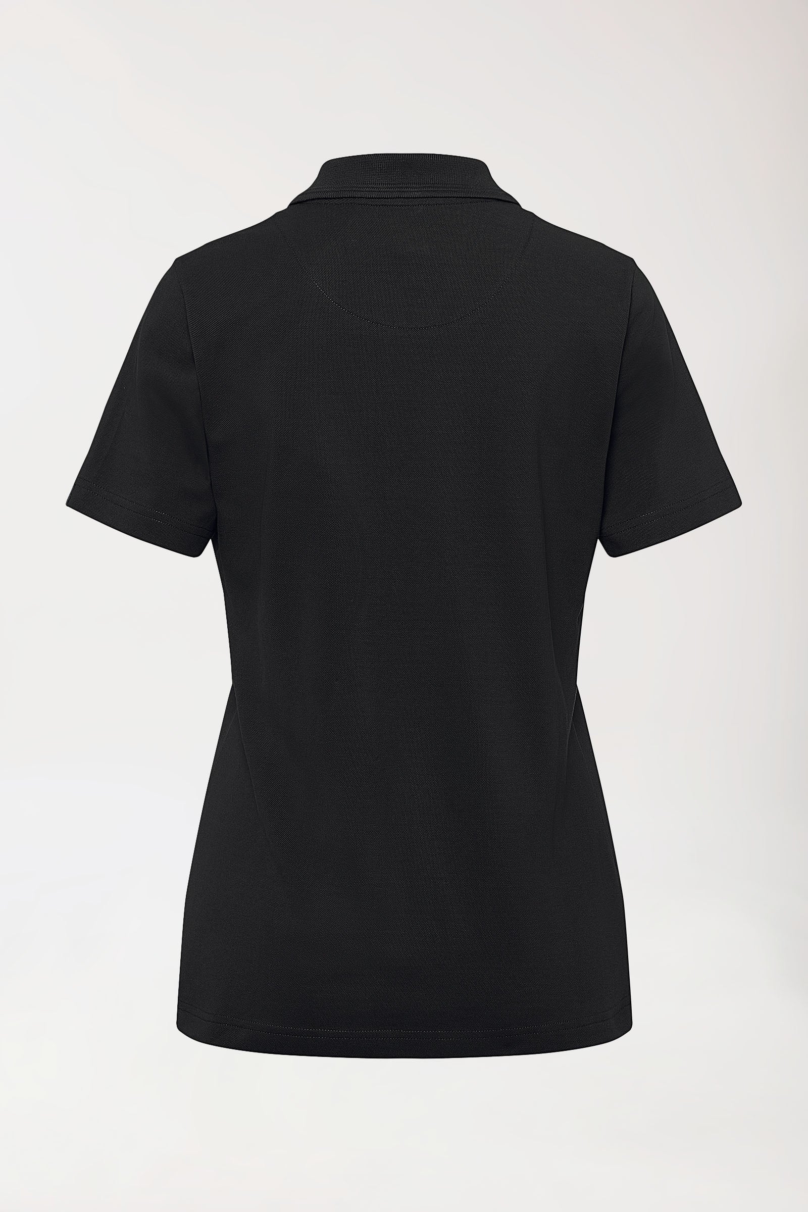 COMFY FLEX Stretch Shirt Damen - Polokragen schwarz, Rückansicht 