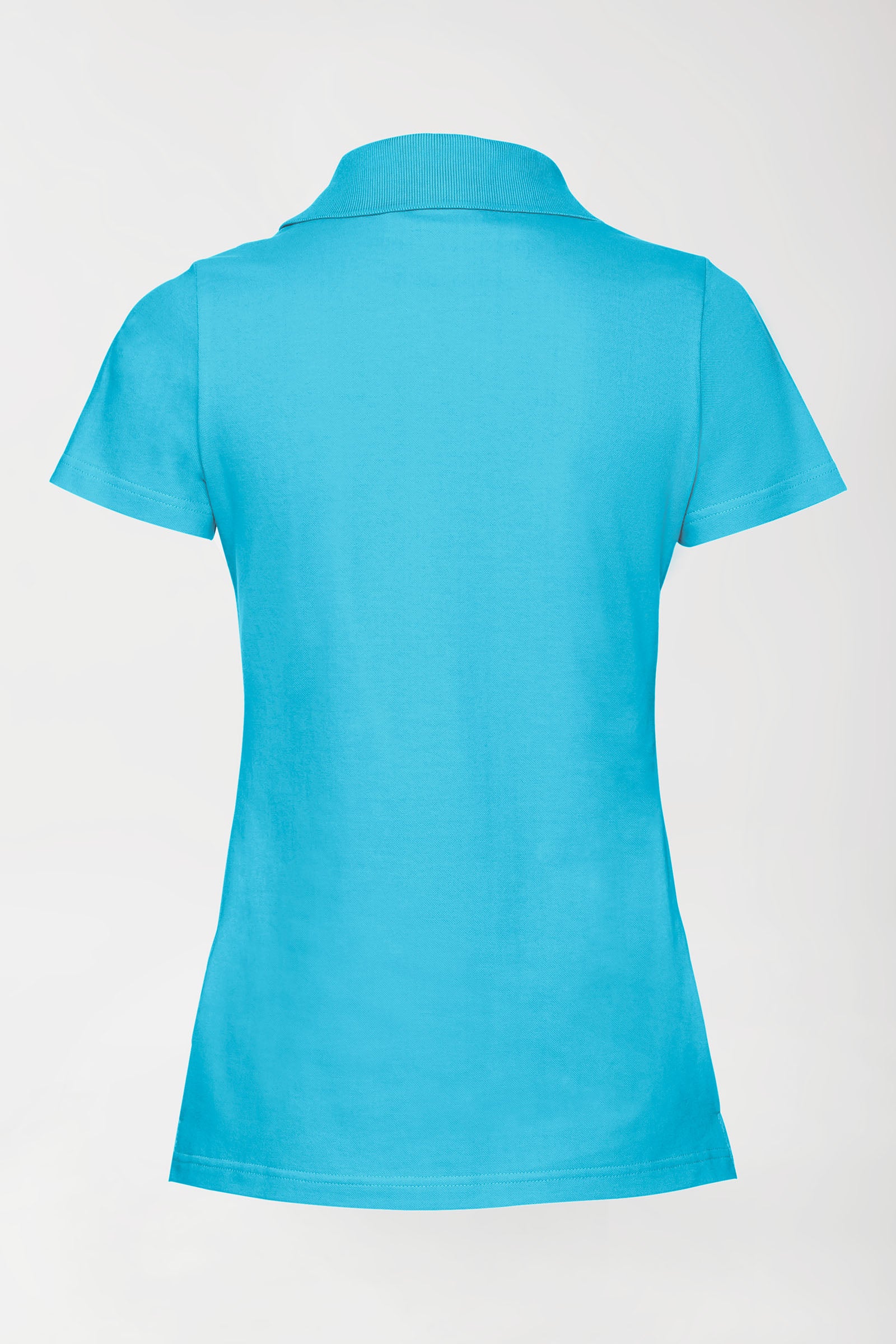 Stretch Shirt Damen - Polokragen türkis