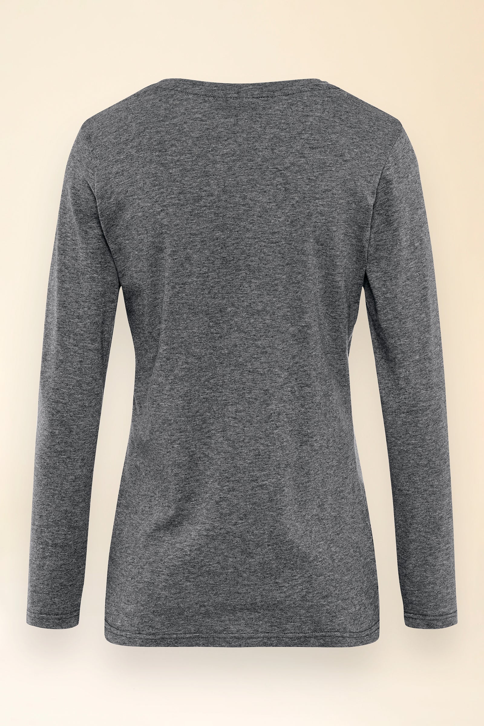 KAERE Shirt Damen - Longsleeve dunkelgrau melange, Rückansicht 