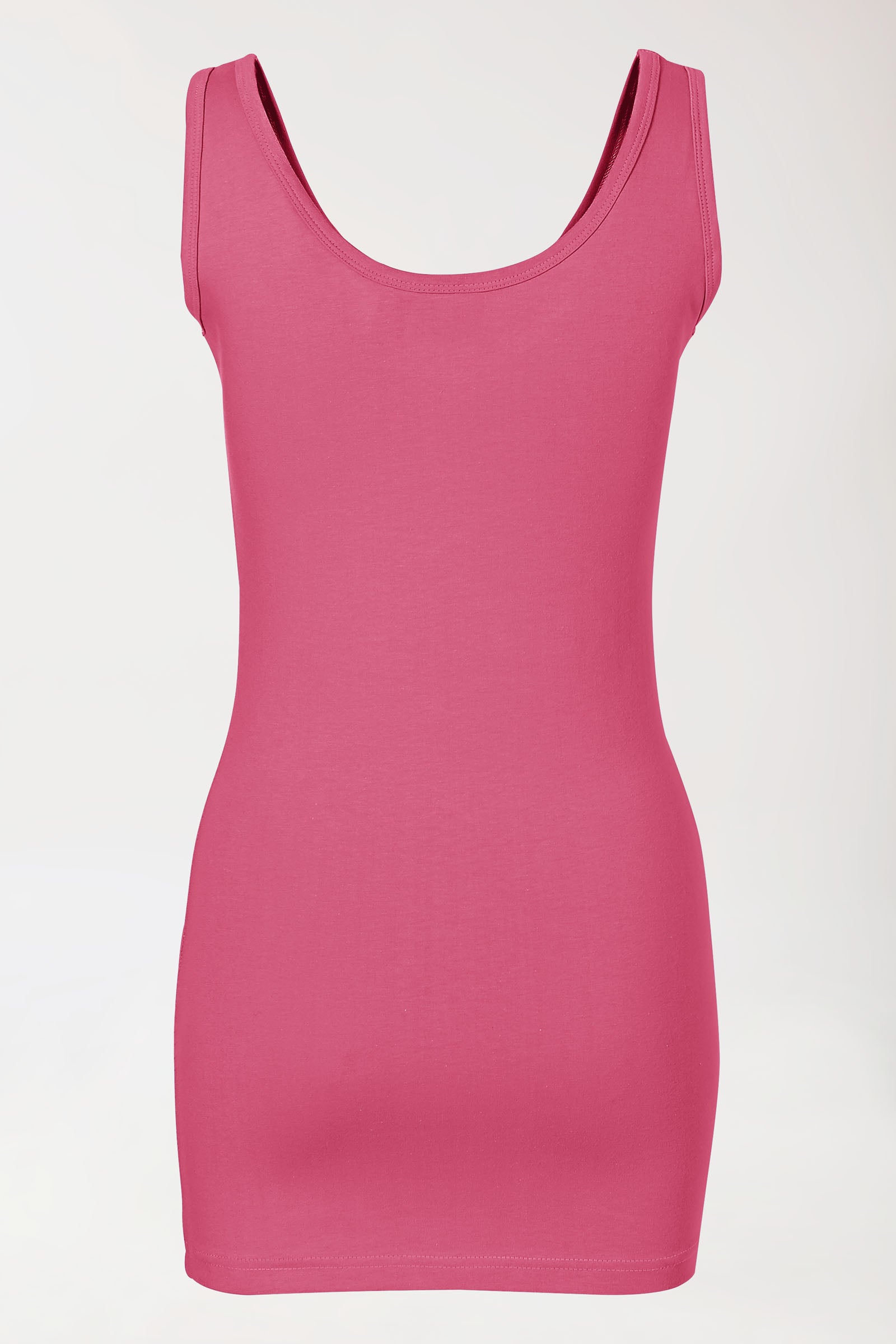 Longtop für Damen Rosenholz Rundhals, Rückansicht 