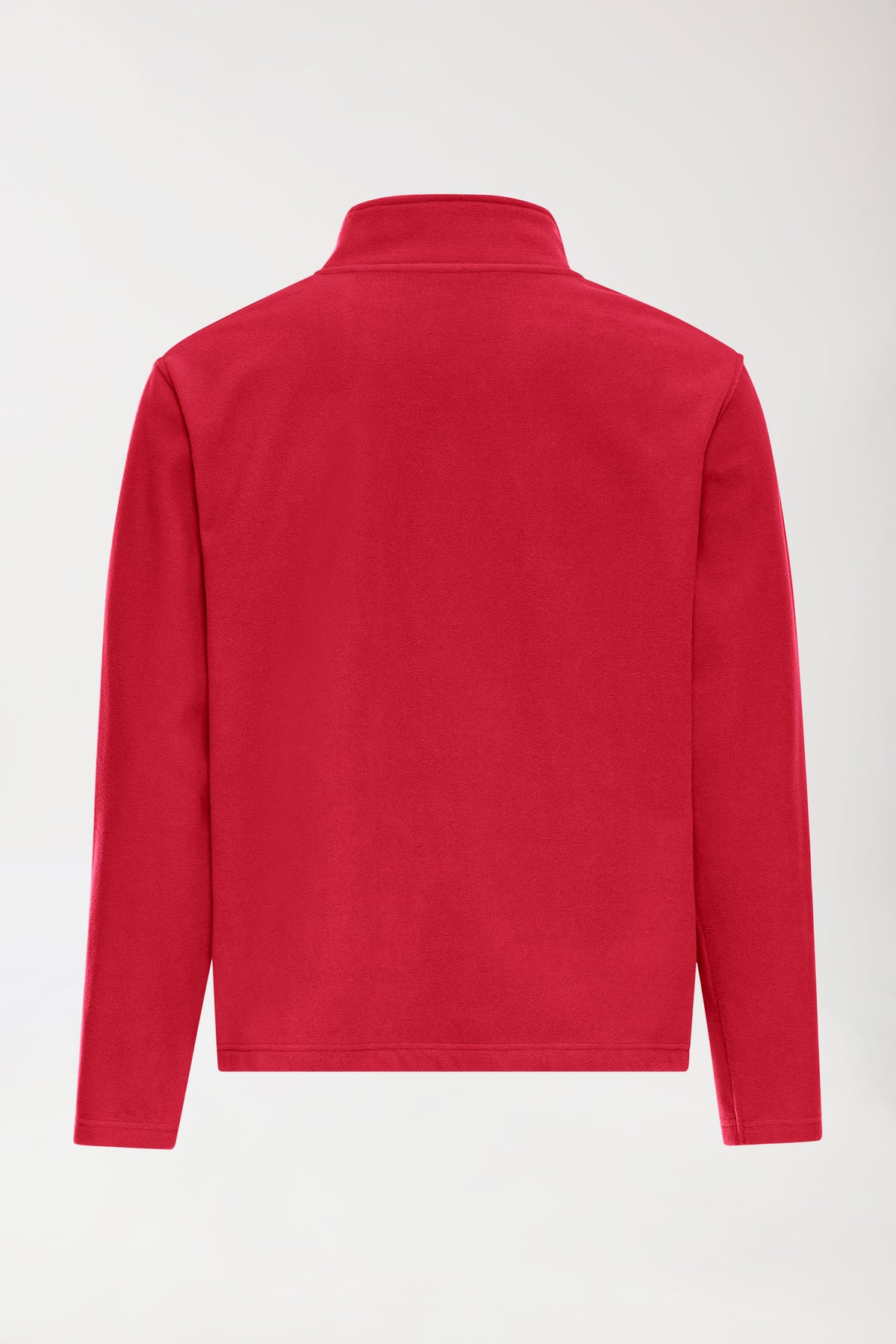 Fleecejacke Herren - Stehkragen rot, Rückansicht 
