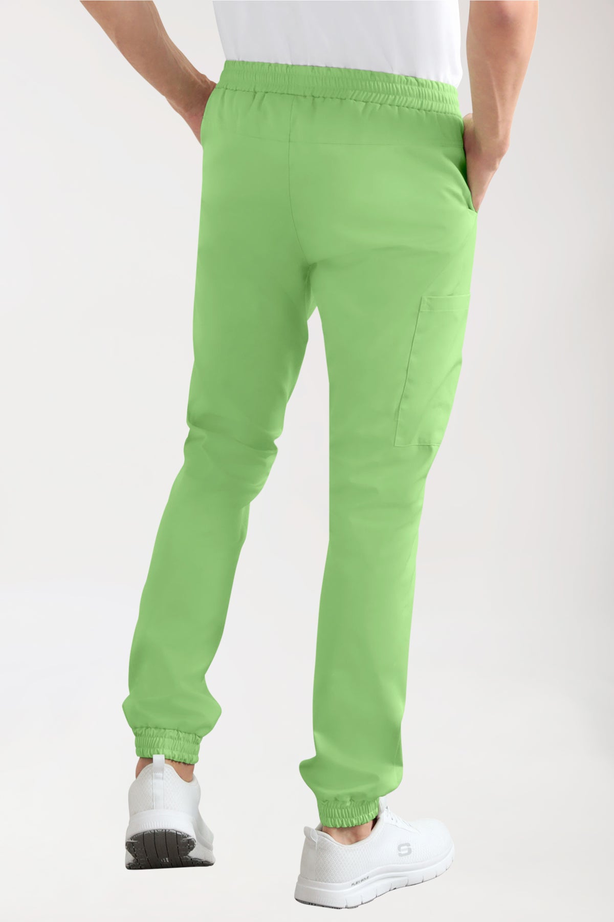 CORE Cargohose Herren - Jogpants Style apfelgrün, Rückansicht 