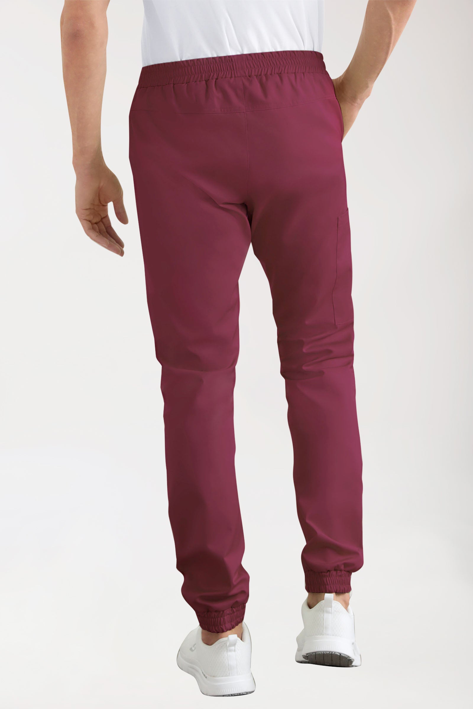 CORE Cargohose Herren - Jogpants Style bordeaux, Rückansicht 