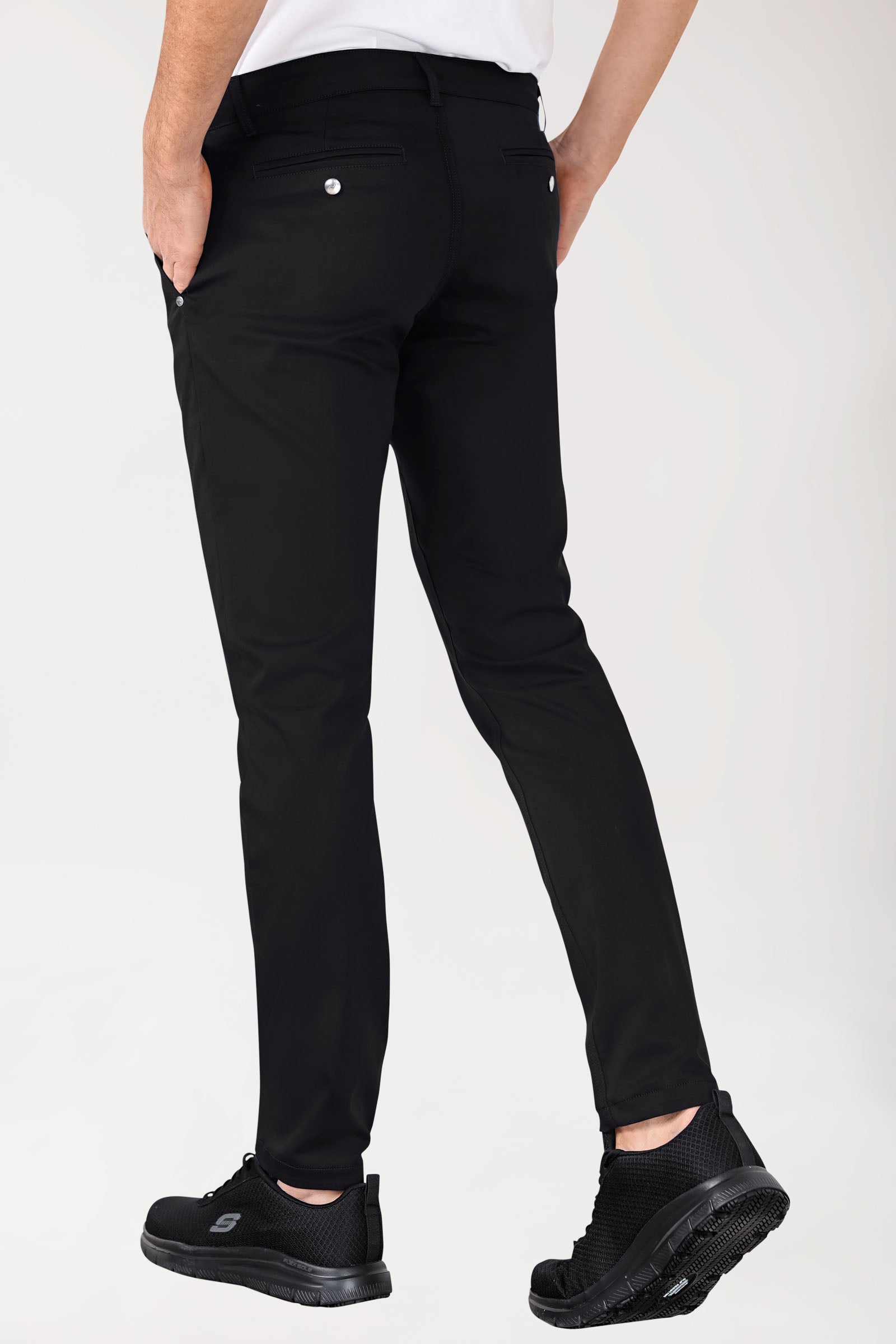 COMFY FLEX Hose Herren - Chino Style schwarz, Rückansicht 