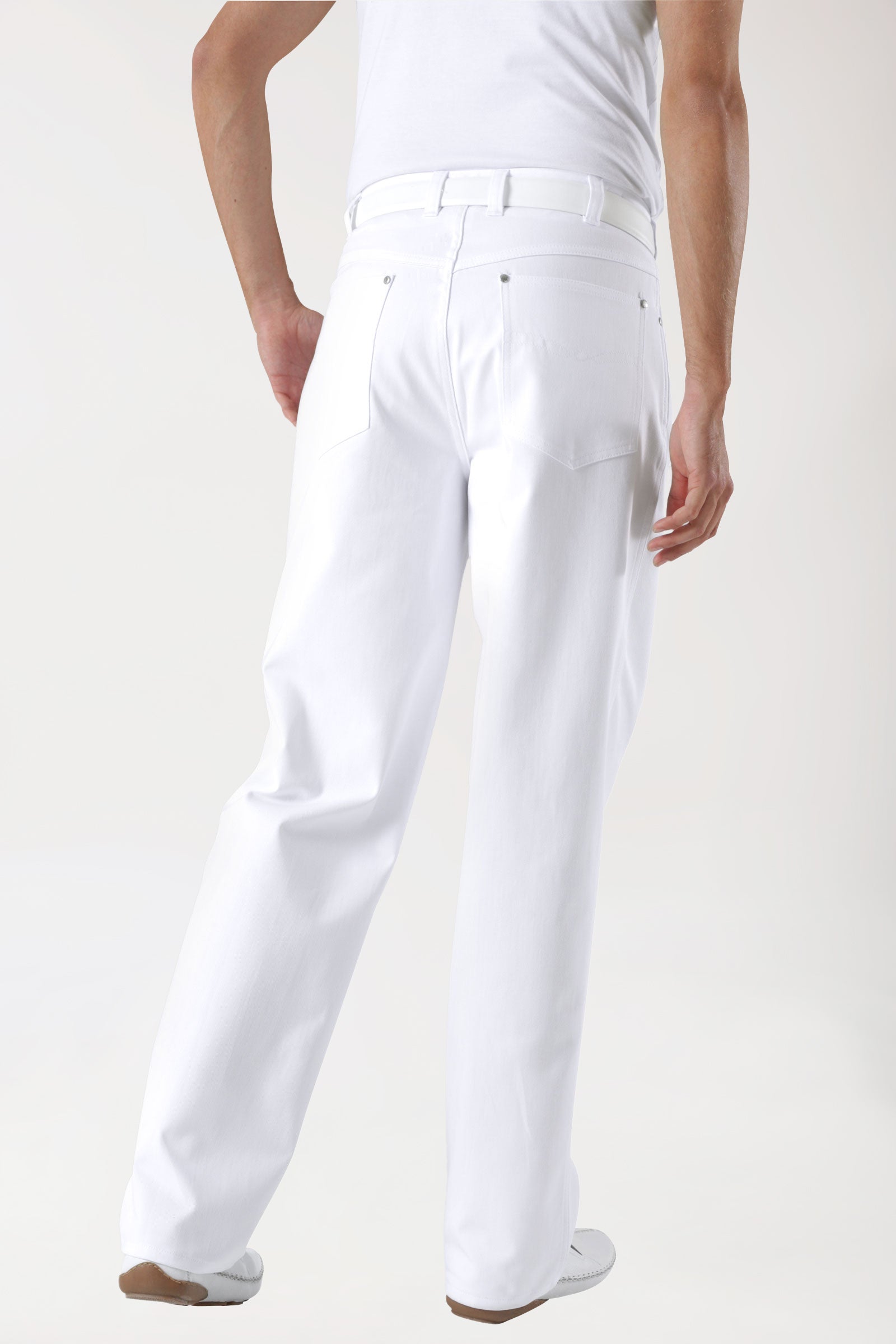 5-Pocket Hose Herren - Jeanslook weiß