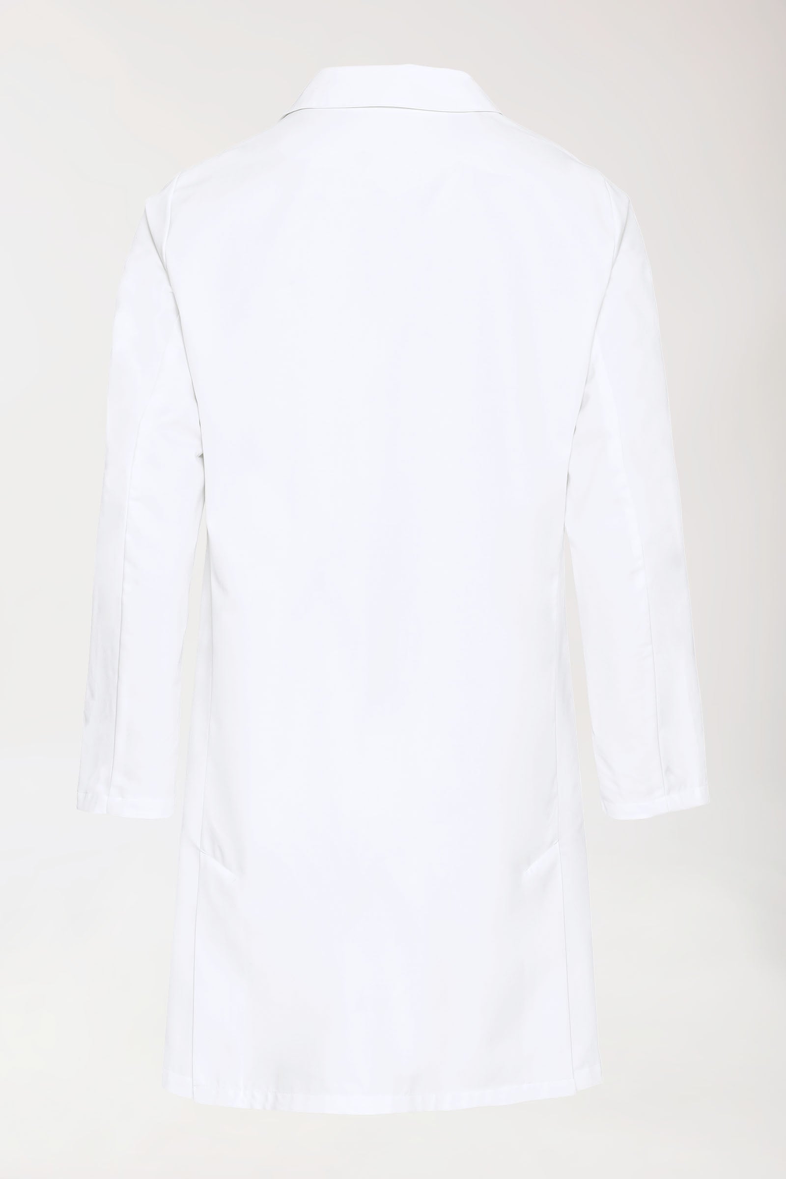 Mantel Herren - Reverskragen - Druckknopfleiste weiß, Rückansicht 