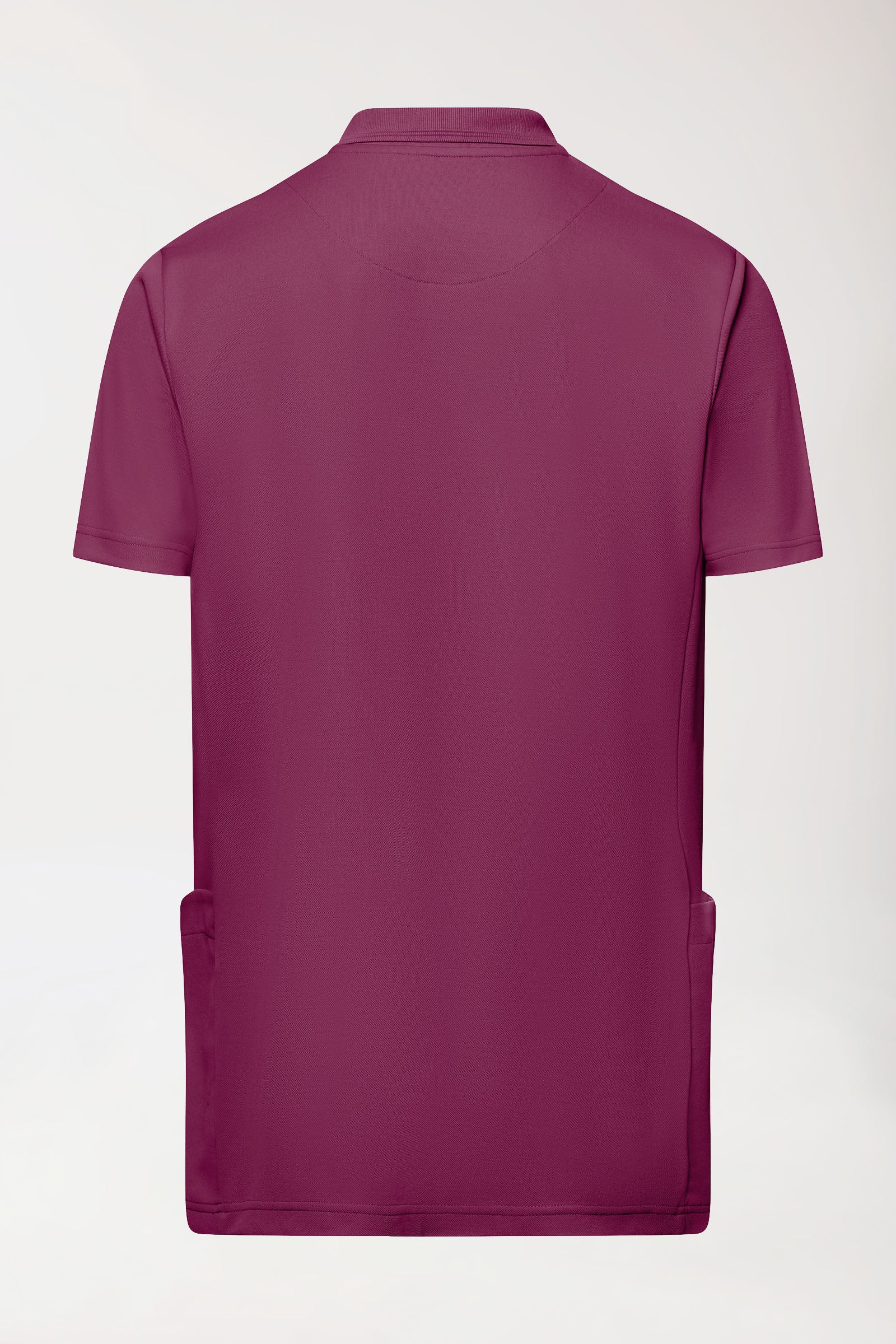 COMFY FLEX Stretch Schlupfkasack Herren - Polokragen berry, Rückansicht 