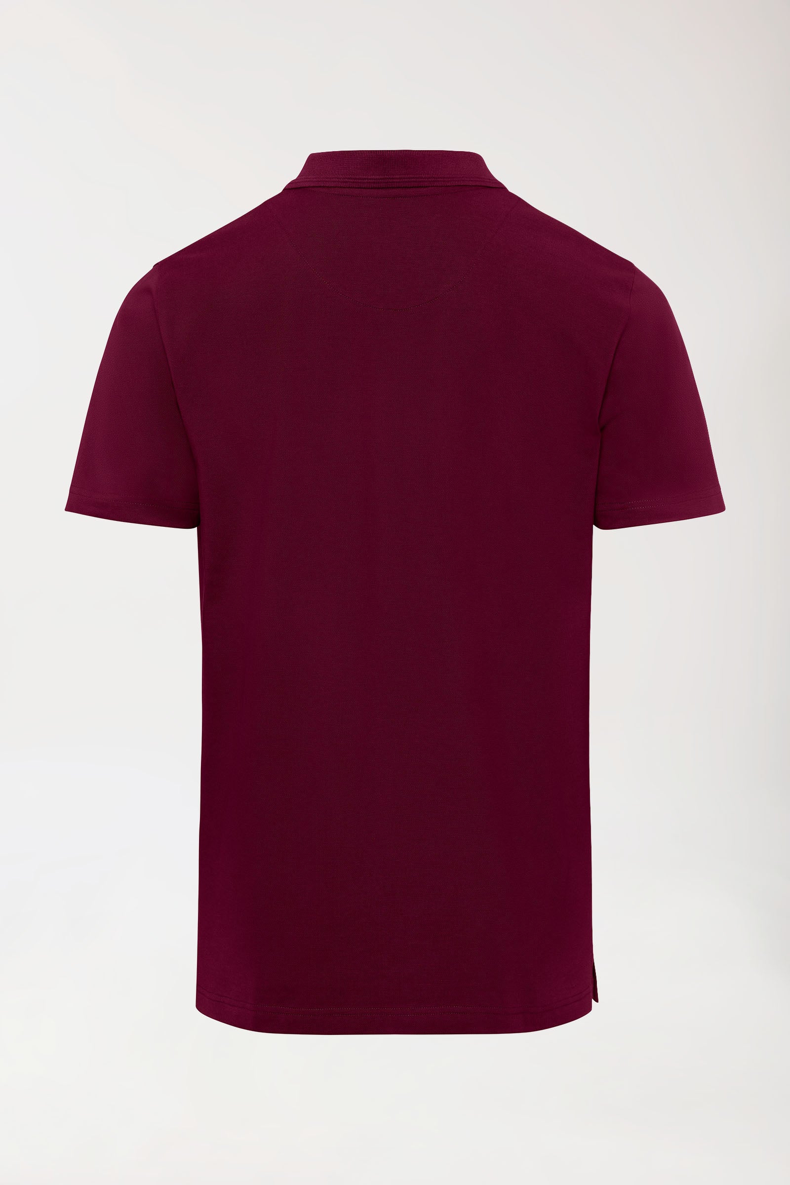 COMFY FLEX Stretch Shirt Herren - Polokragen bordeaux, Rückansicht 