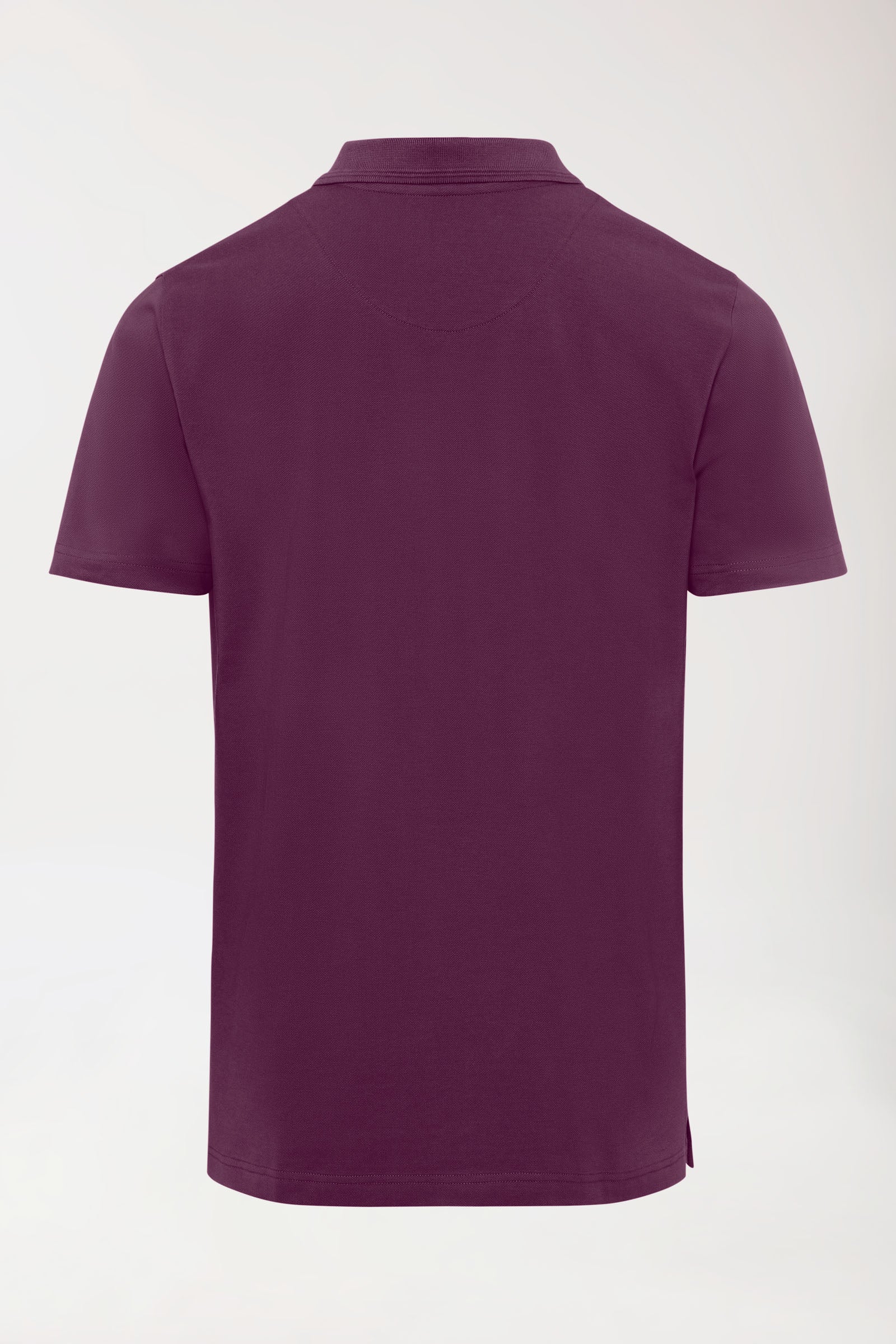 COMFY FLEX Stretch Shirt Herren - Polokragen pflaume, Rückansicht 