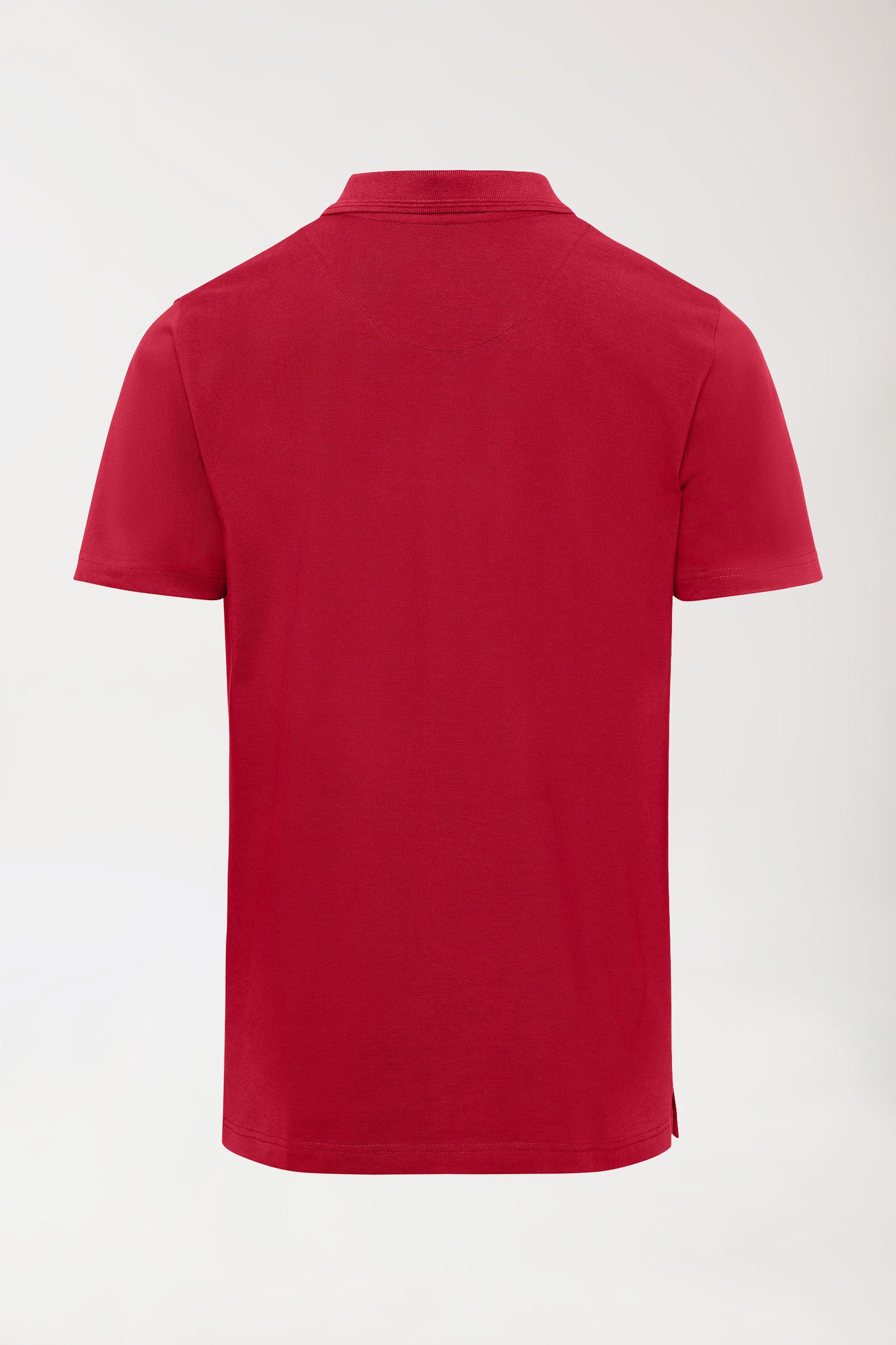 COMFY FLEX Stretch Shirt Herren - Polokragen rot, Rückansicht 